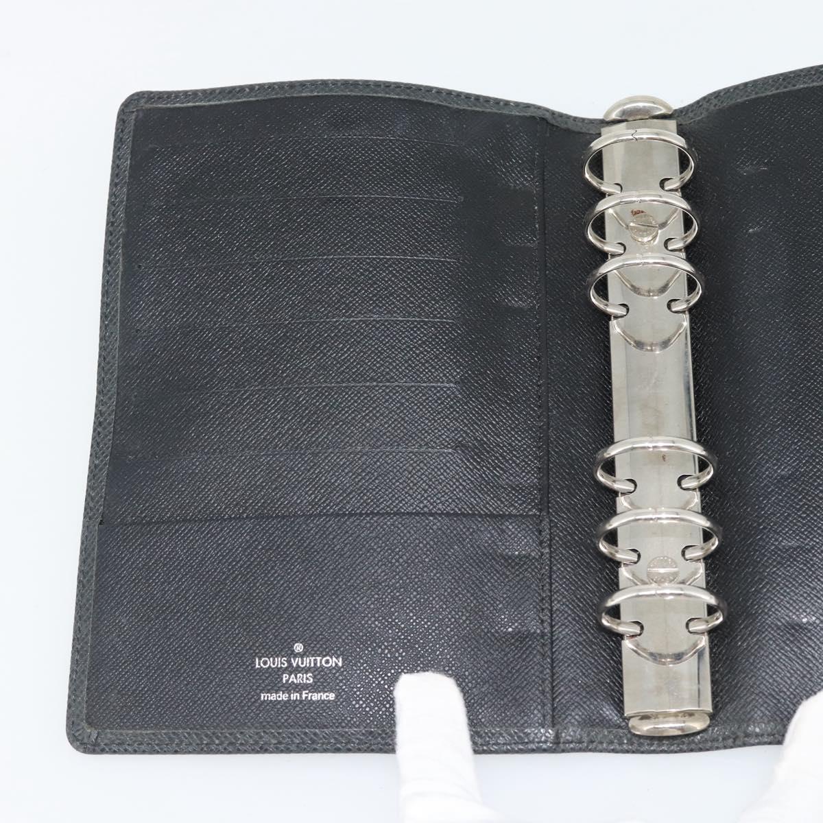 LOUIS VUITTON Taiga Agenda MM Day Planner Cover Ardoise R20222 LV Auth BA12980