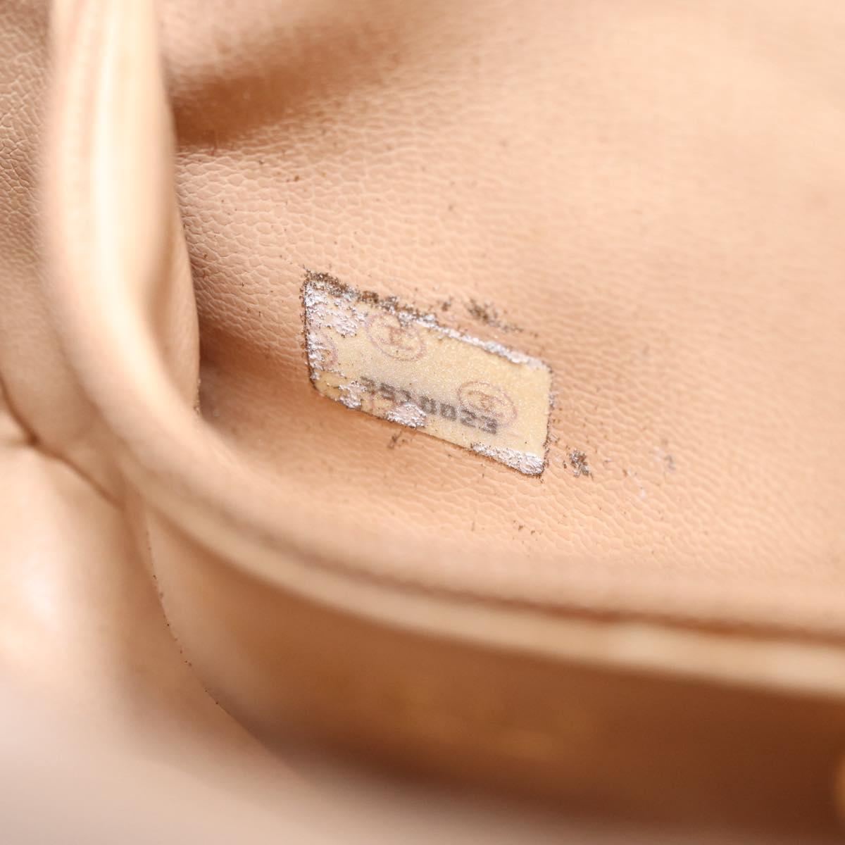 CHANEL Matelasse Waist Bag Caviar Skin Beige Gold CC Auth BA12986V