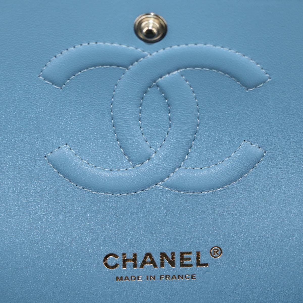 CHANEL Matelasse 25 Chain Shoulder Bag Denim Blue Gold CC Auth BA12987SM