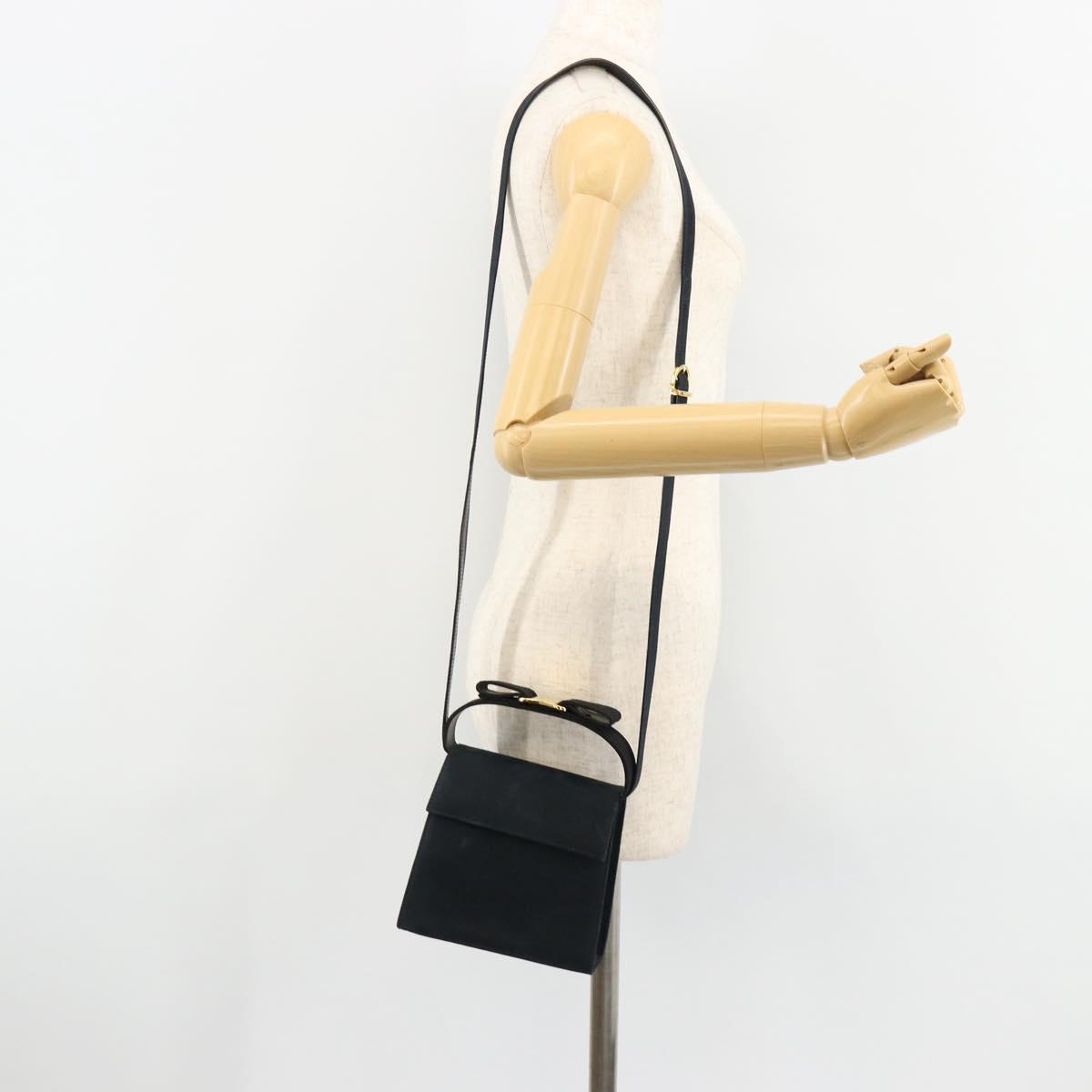 Salvatore Ferragamo Vala Hand Bag Suede 2way Auth BA12994A