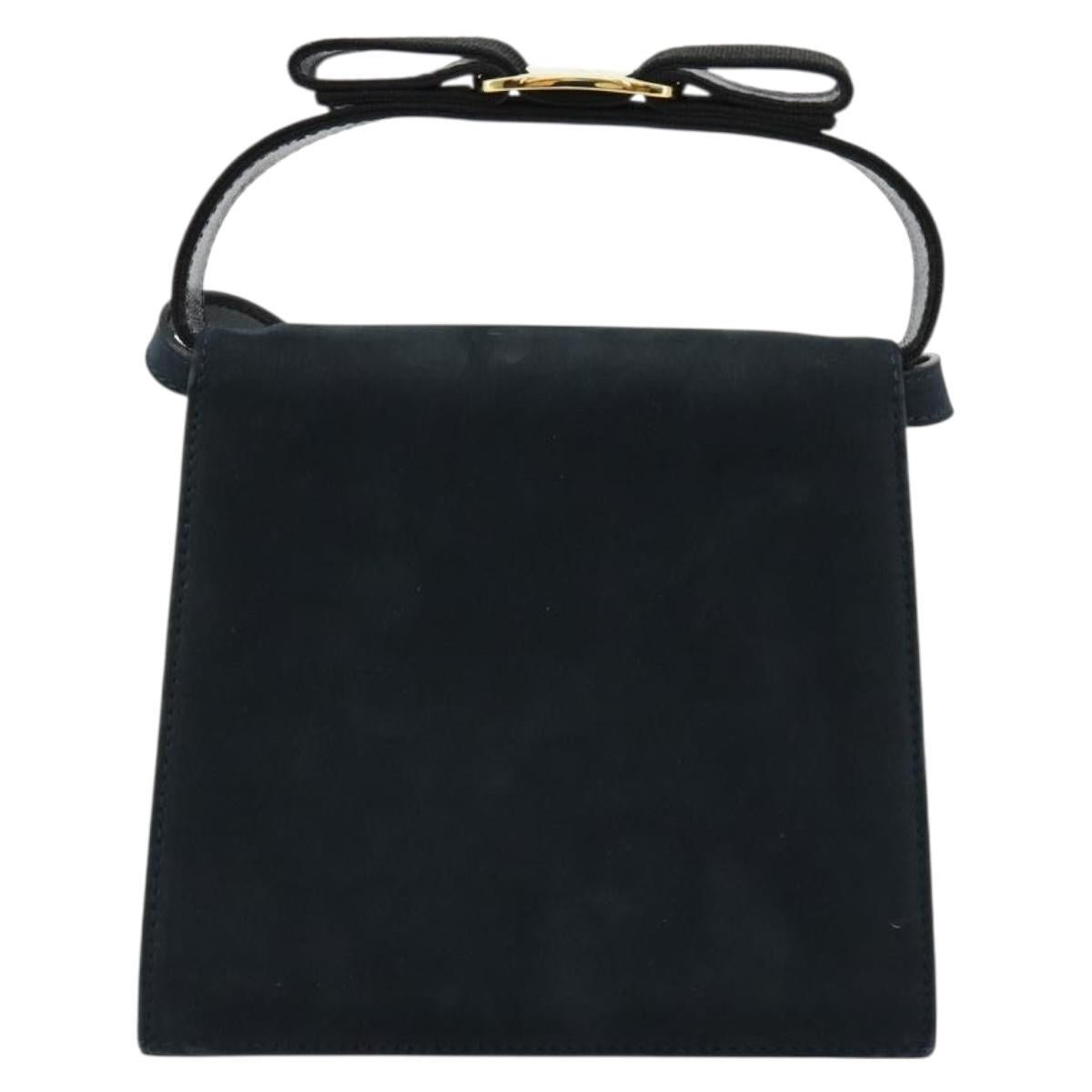 Salvatore Ferragamo Vala Hand Bag Suede 2way Auth BA12994A