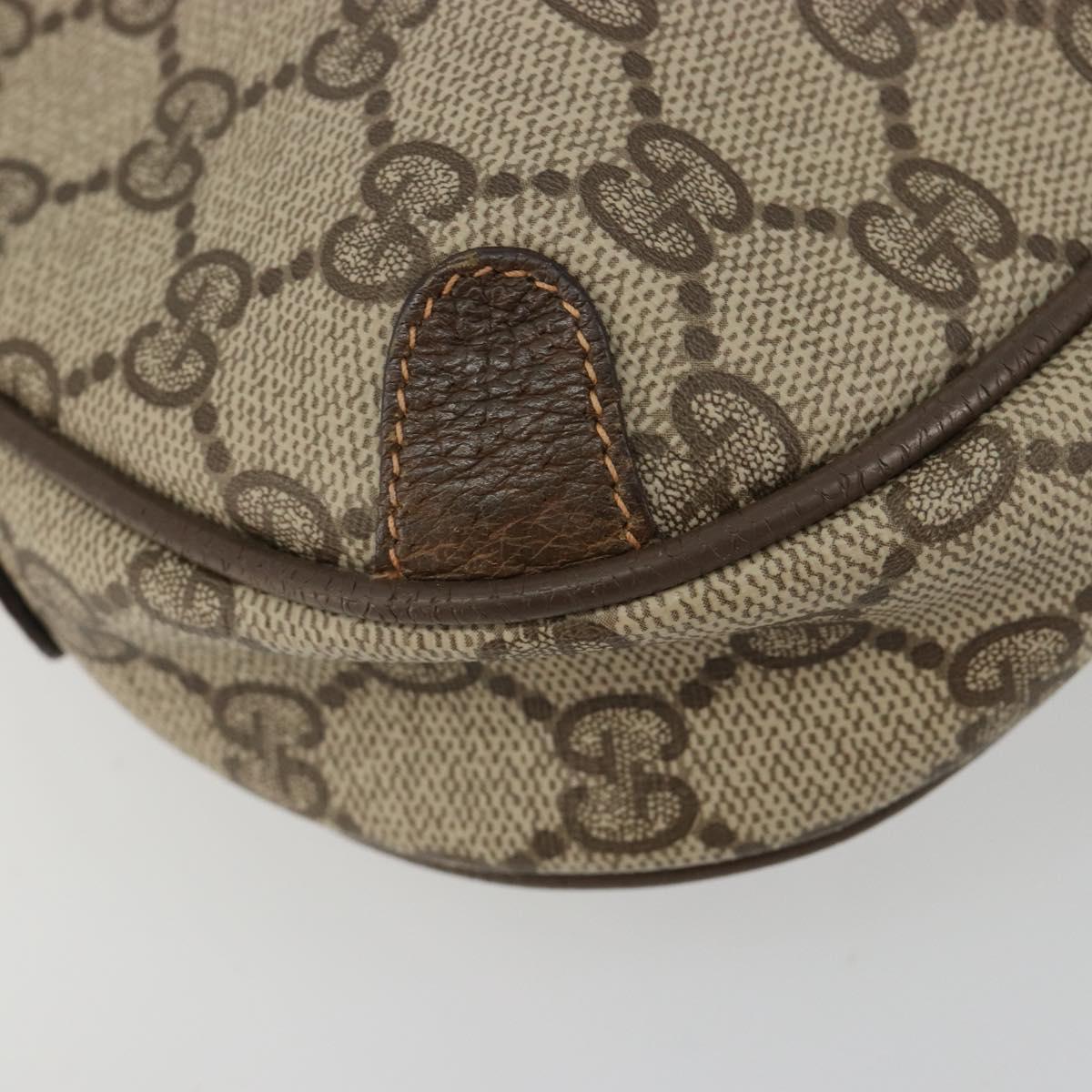 GUCCI GG Supreme Web Sherry Line Bag PVC Beige Gold 89 02 066 Auth BA12995