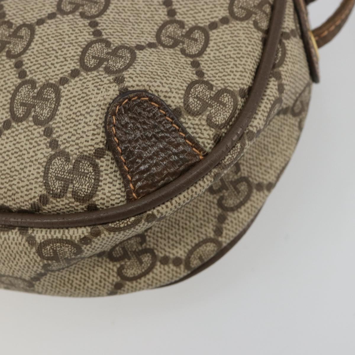 GUCCI GG Supreme Web Sherry Line Bag PVC Beige Gold 89 02 066 Auth BA12995