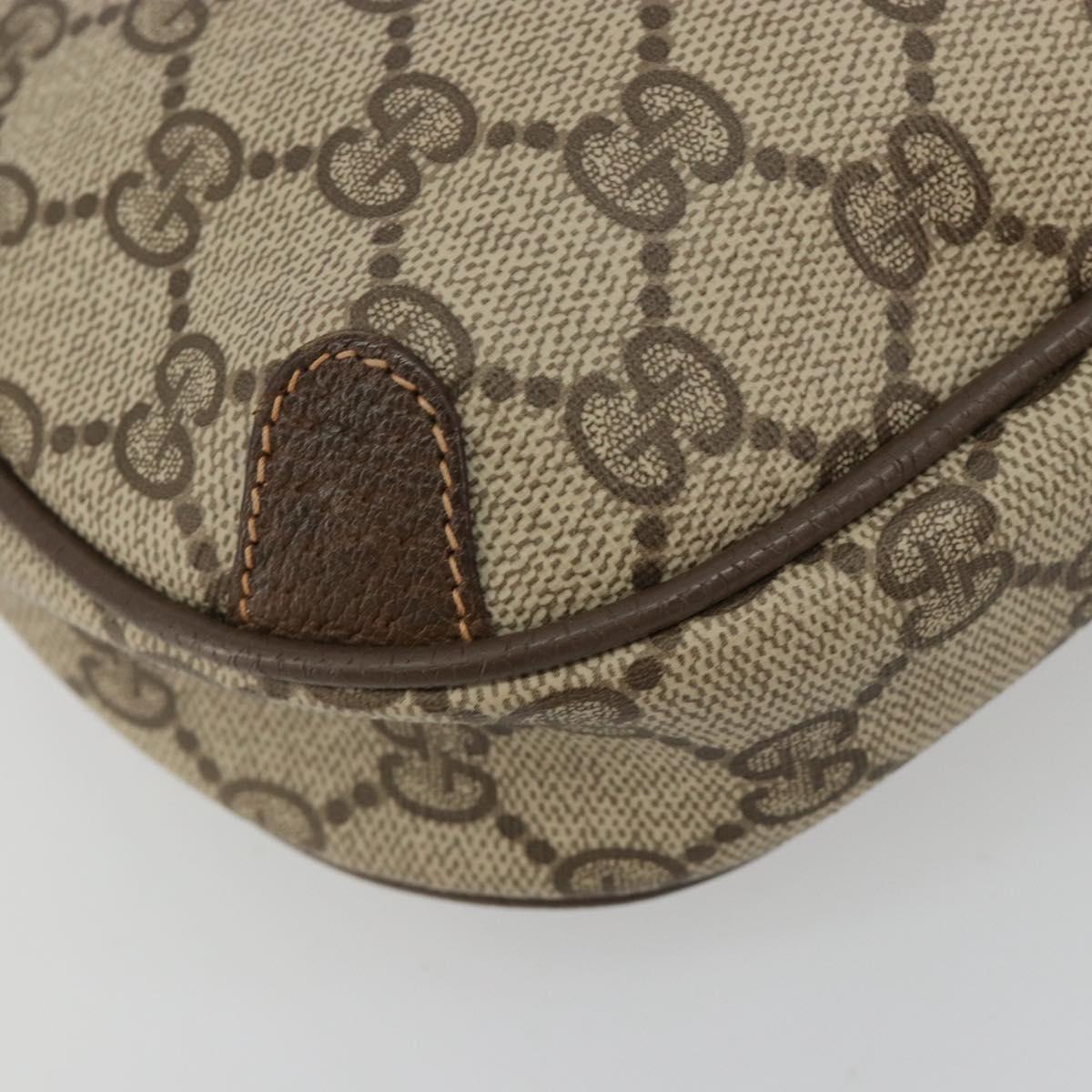 GUCCI GG Supreme Web Sherry Line Bag PVC Beige Gold 89 02 066 Auth BA12995