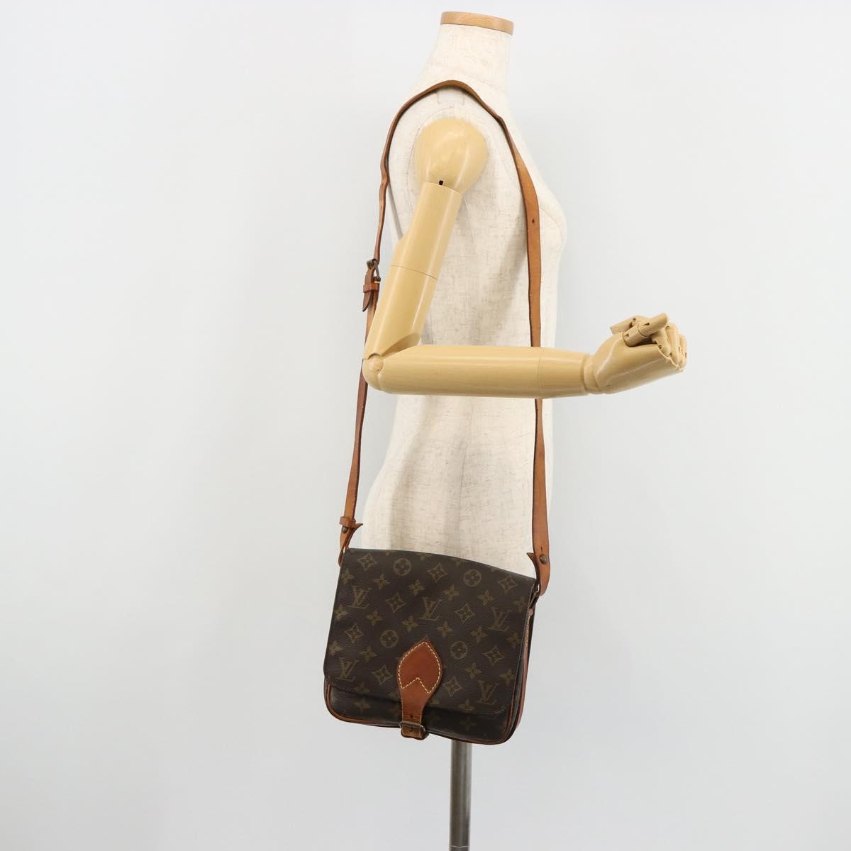 LOUIS VUITTON Monogram Cartouchiere MM Shoulder Bag M51253 LV Auth BA13002
