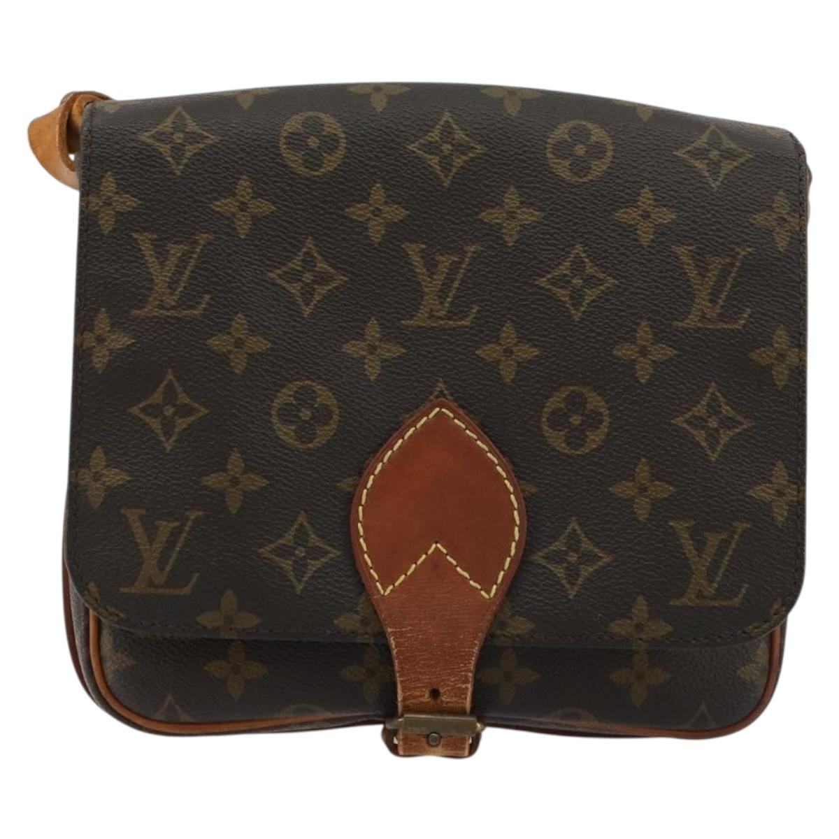LOUIS VUITTON Monogram Cartouchiere MM Shoulder Bag M51253 LV Auth BA13002