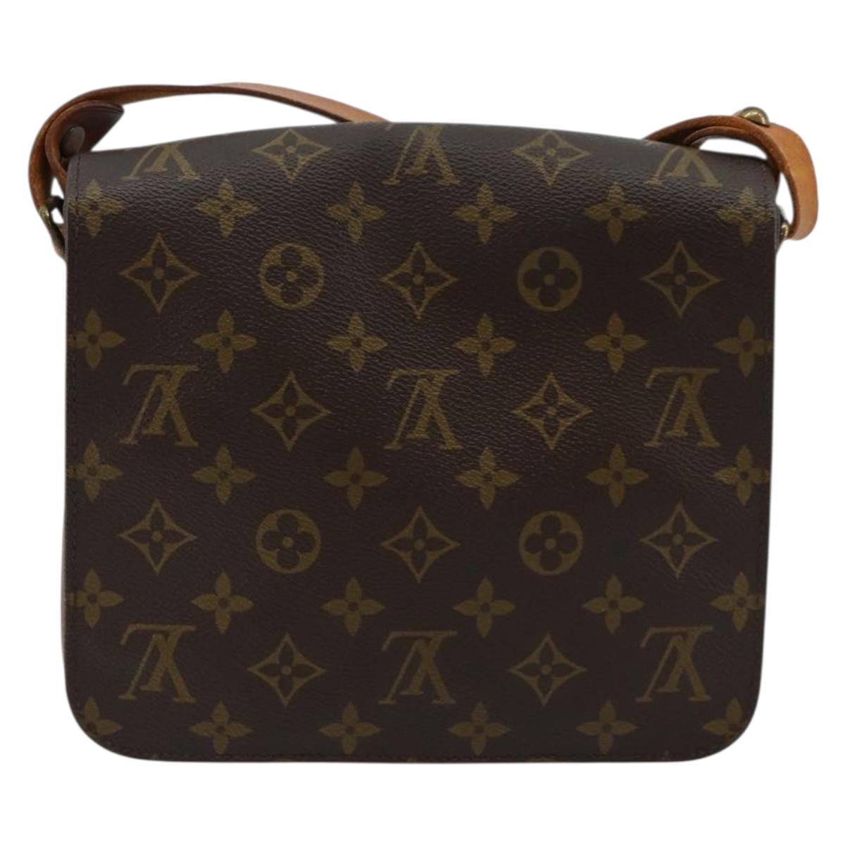 LOUIS VUITTON Monogram Cartouchiere MM Shoulder Bag M51253 LV Auth BA13002