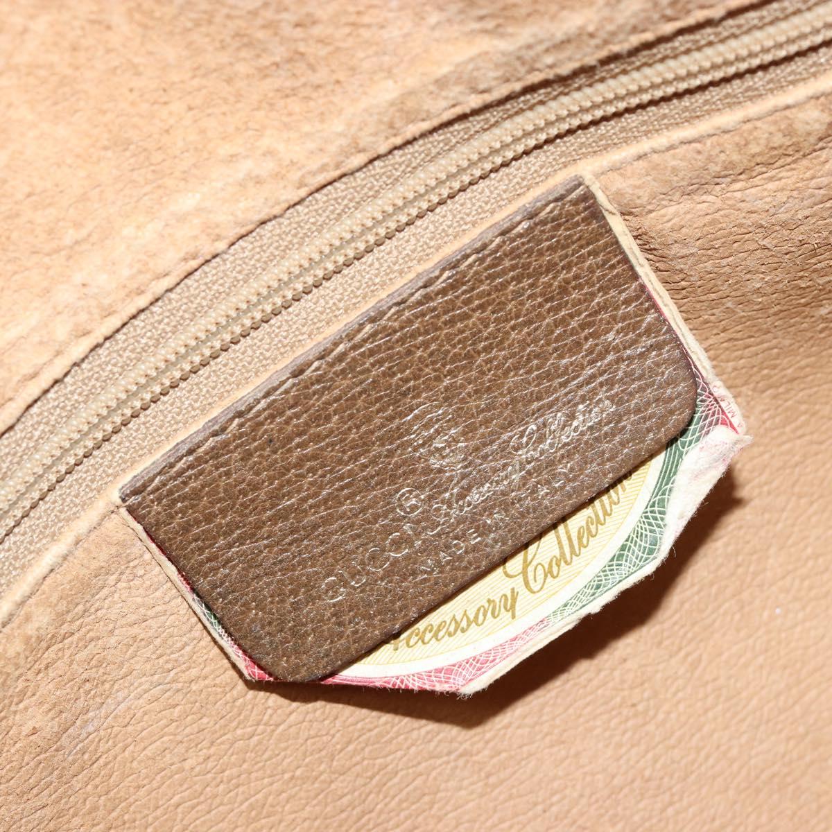 GUCCI GG Supreme Web Sherry Line Bag PVC Beige Gold 56 02 005 Auth BA13019