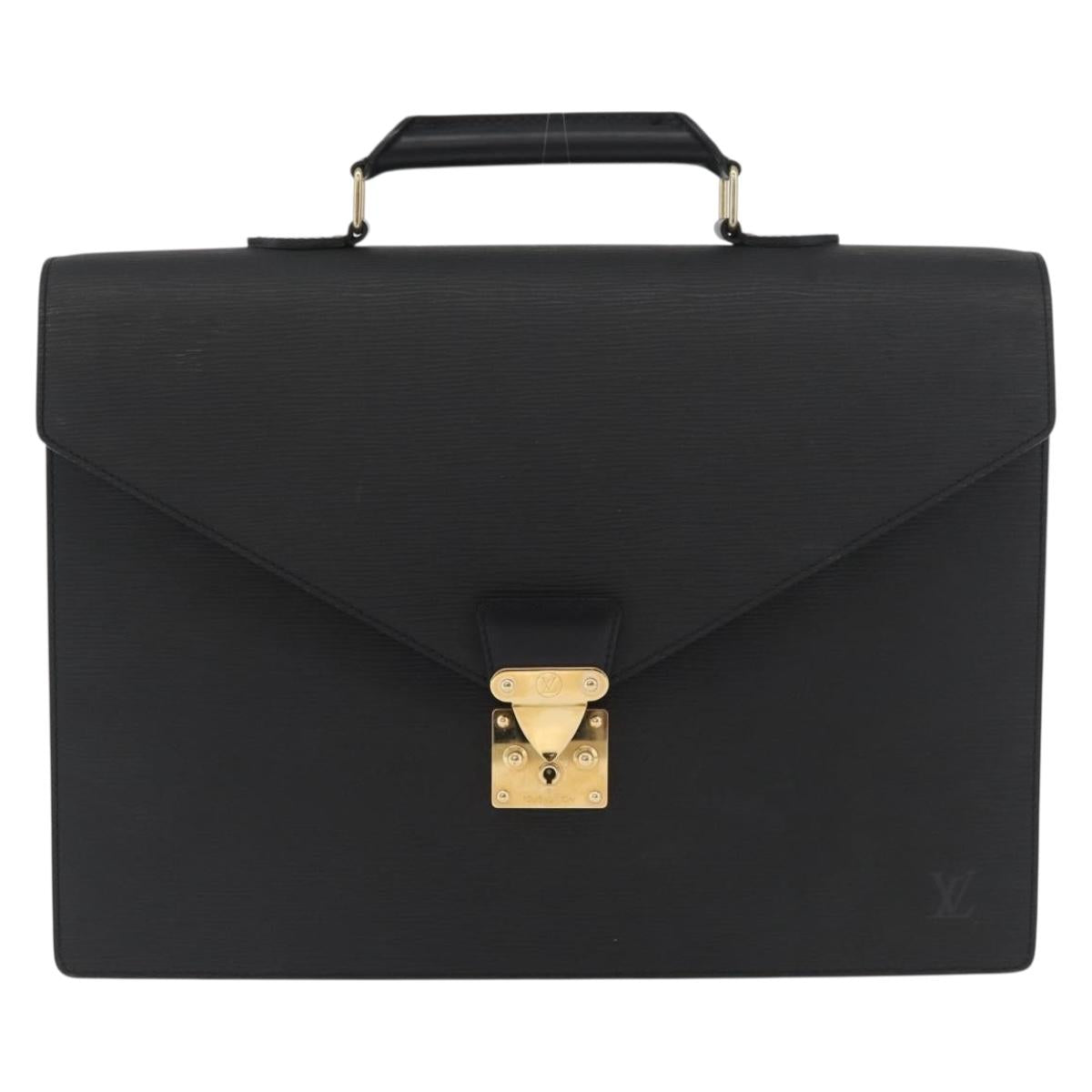 LOUIS VUITTON Epi Serviette Conseiller Business Bag Black M54422 LV Auth BA13021