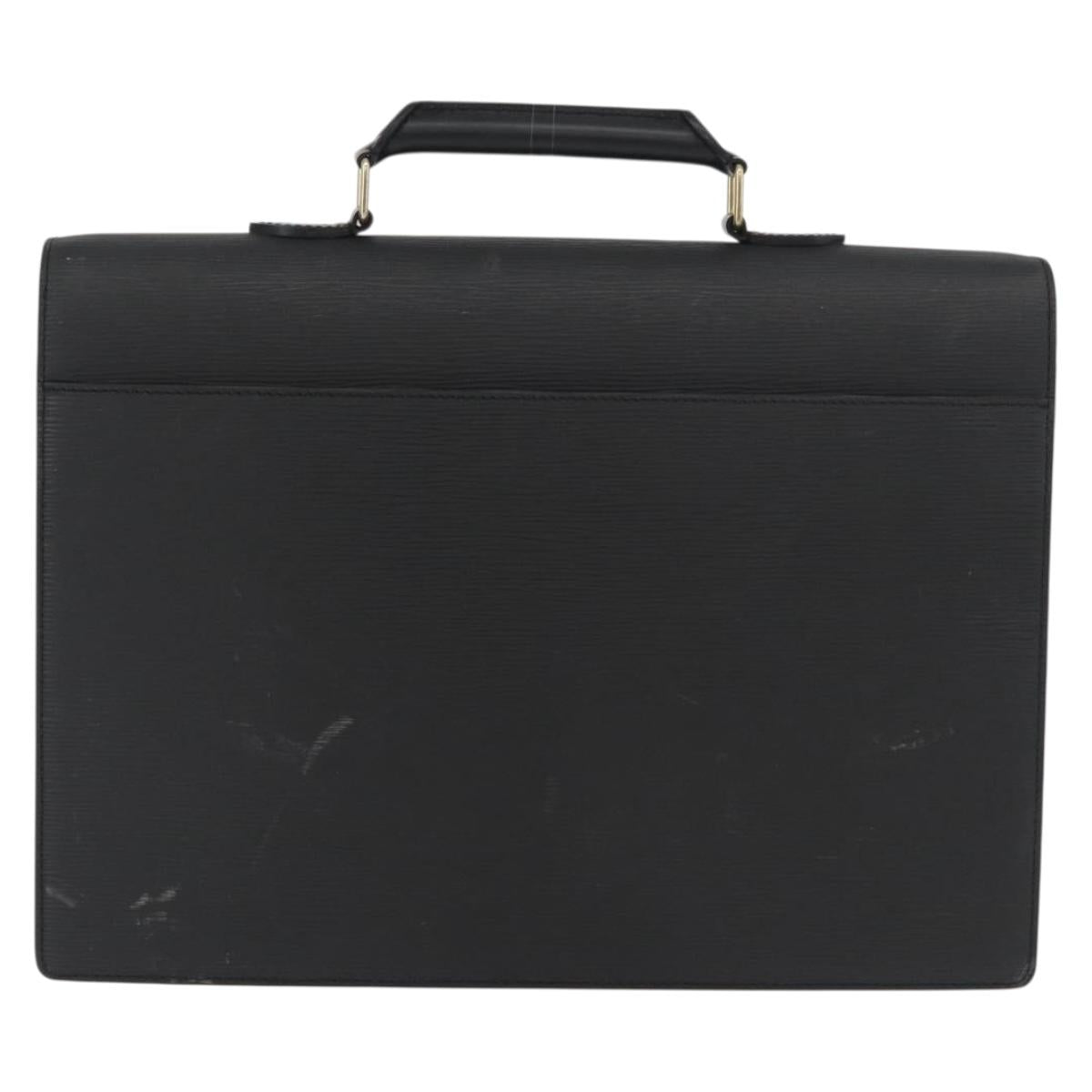 LOUIS VUITTON Epi Serviette Conseiller Business Bag Black M54422 LV Auth BA13021