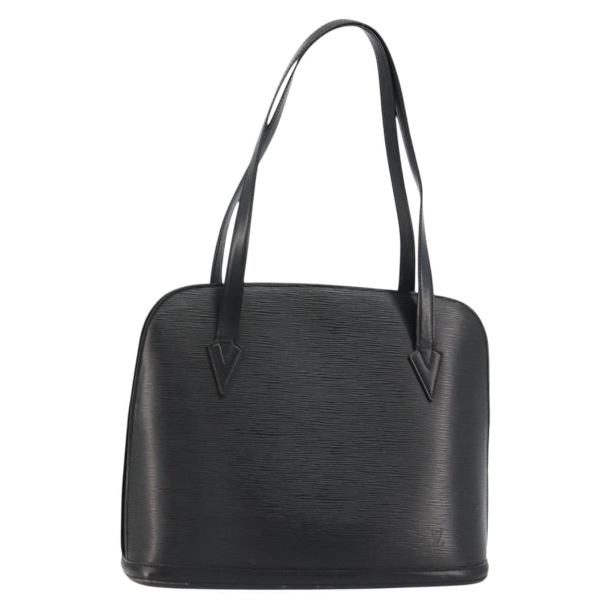 LOUIS VUITTON Epi Lussac Shoulder Bag Black M52282 LV Auth BA13025