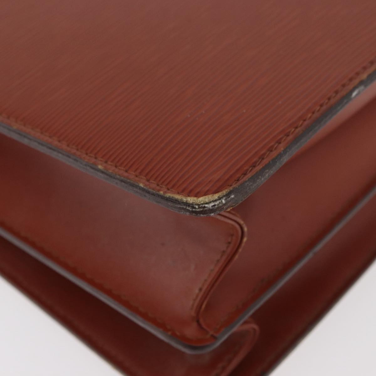 LOUIS VUITTON Epi Serviette Conseiller Briefcase Brown M54423 LV Auth BA13027