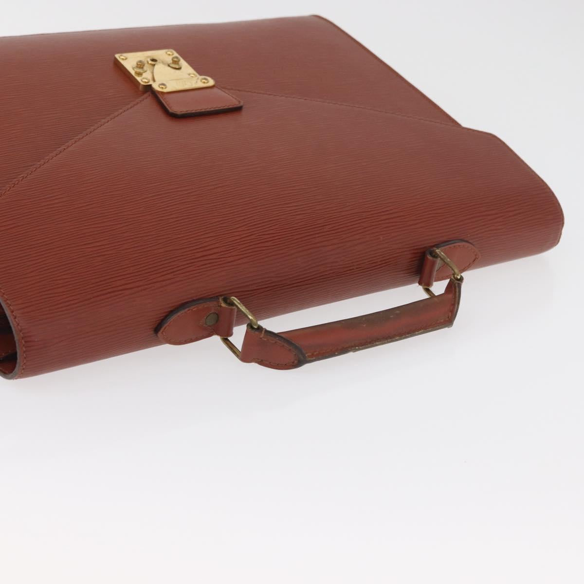 LOUIS VUITTON Epi Serviette Conseiller Briefcase Brown M54423 LV Auth BA13027