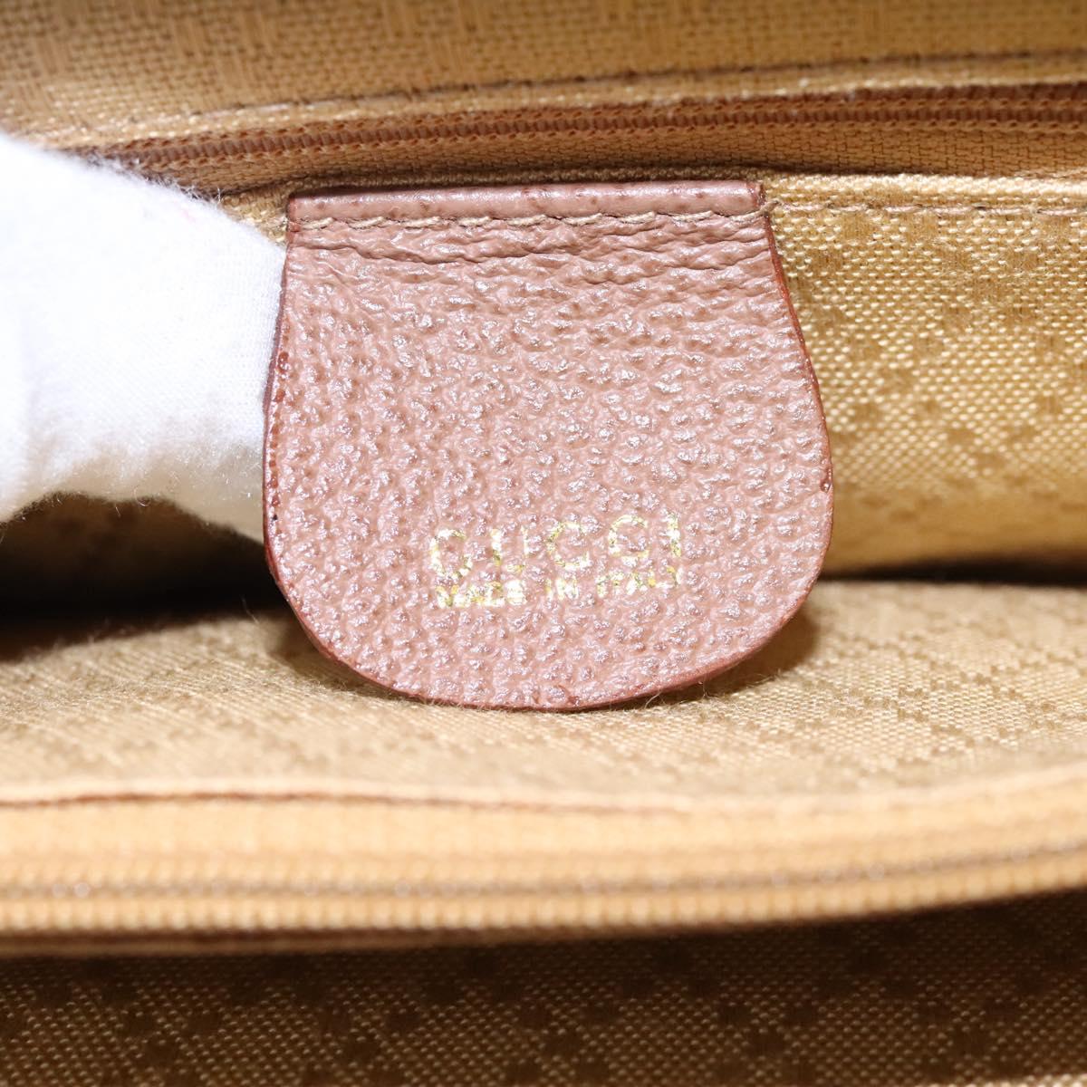 GUCCI Bamboo Hand Bag Suede Brown Gold 002 123 0322 Auth BA1303