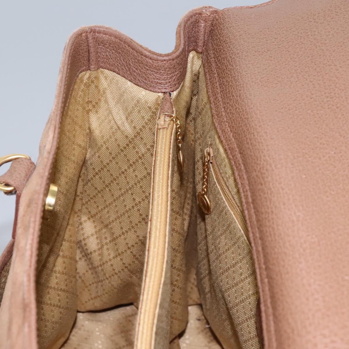 GUCCI Bamboo Hand Bag Suede Brown Gold 002 123 0322 Auth BA1303