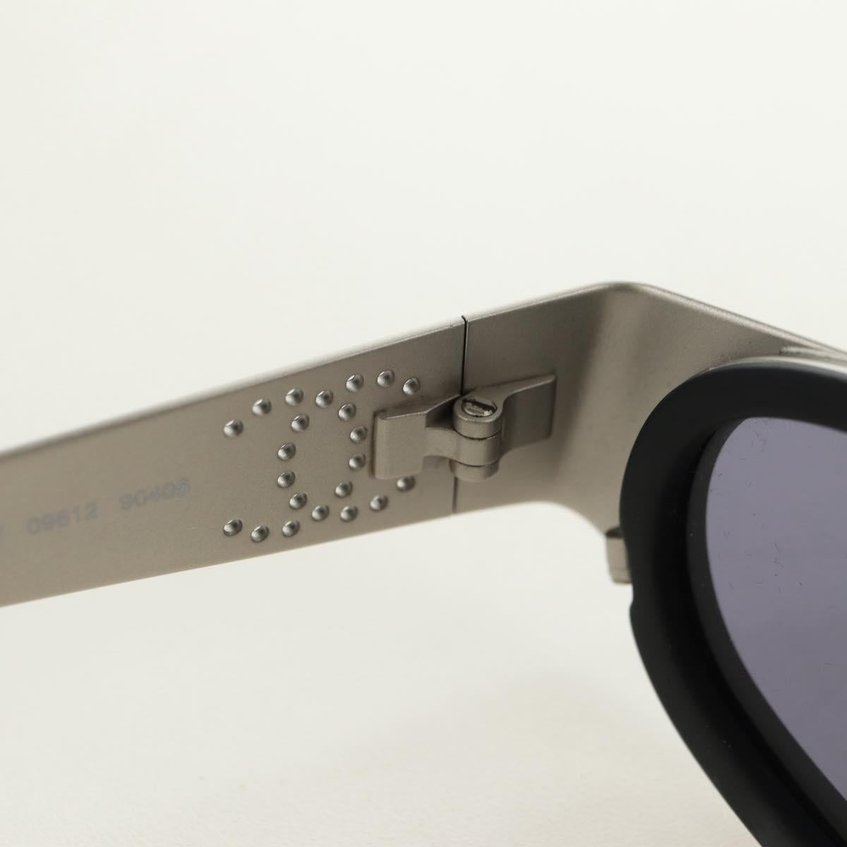CHANEL COCO Mark Sunglasses metal Silver CC Auth BA13043M