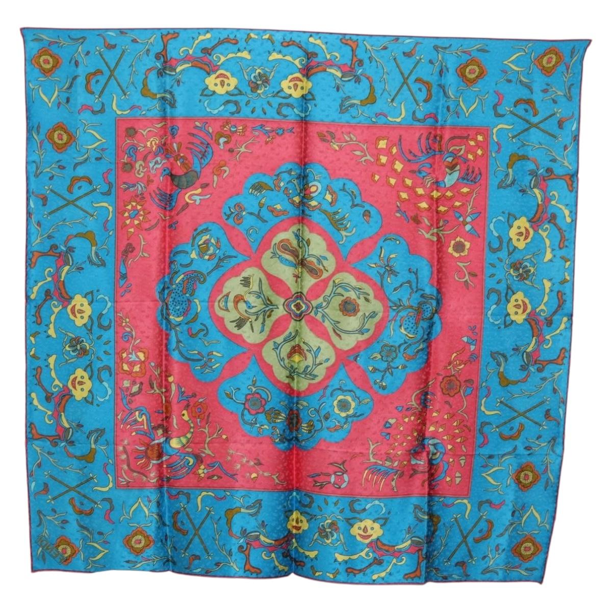 FENDI Scarf Silk Black Auth BA13048A