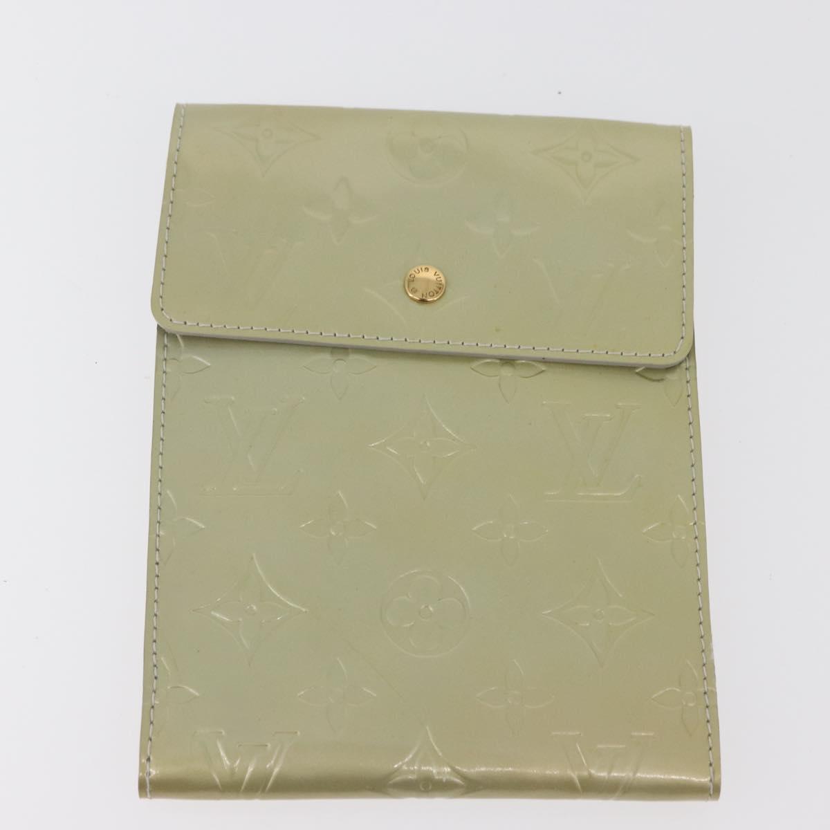 LOUIS VUITTON Monogram Vernis Planner 4 Set Beige LV Auth BA13050