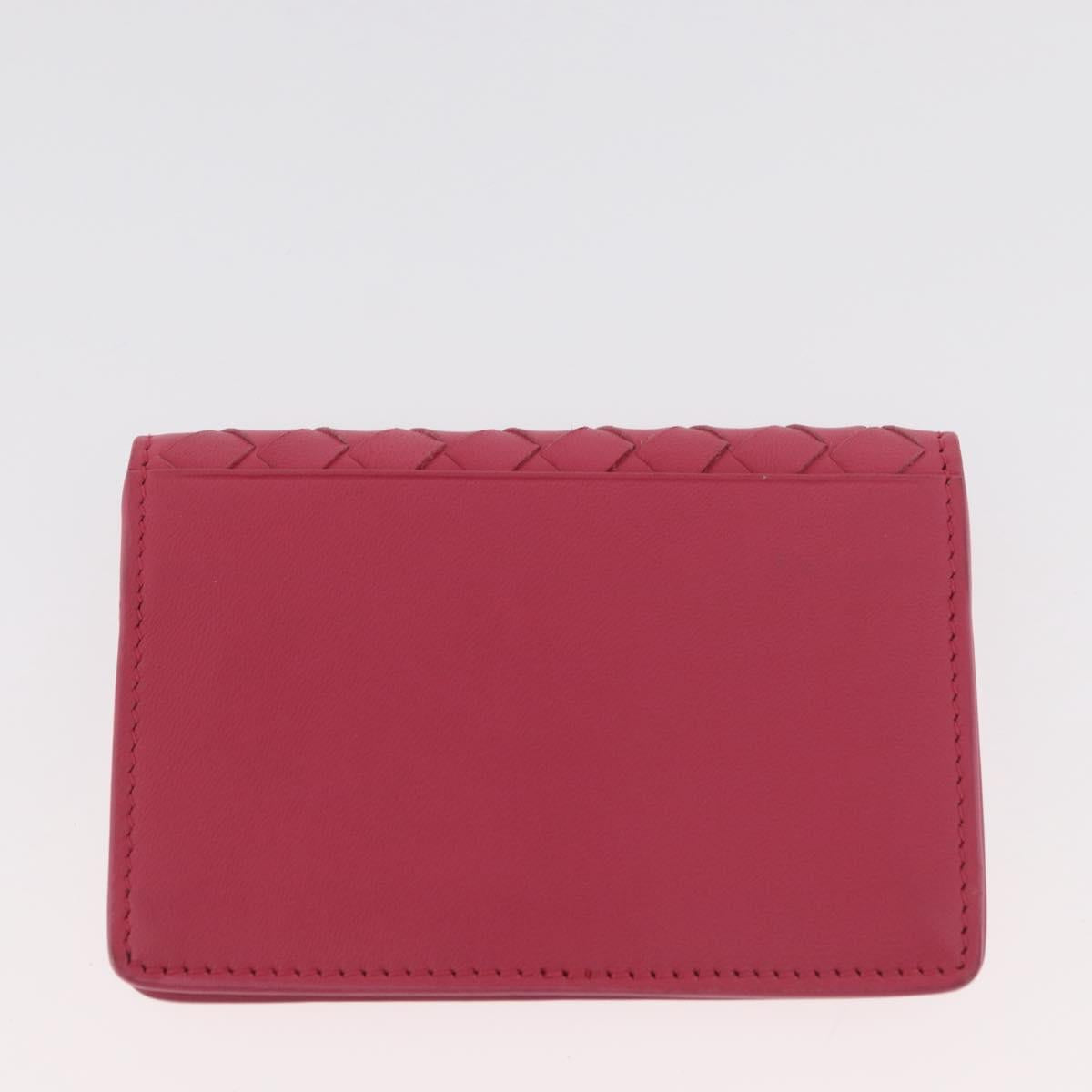 BOTTEGA VENETA INTRECCIATO Wallet Leather 2 Set Yellow Pink Auth BA13054