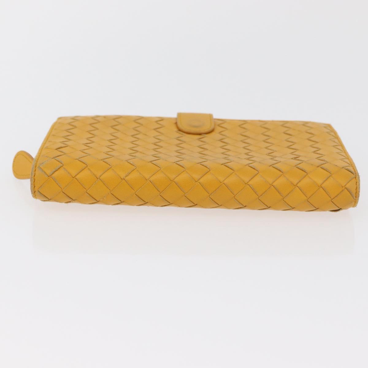 BOTTEGA VENETA INTRECCIATO Wallet Leather 2 Set Yellow Pink Auth BA13054