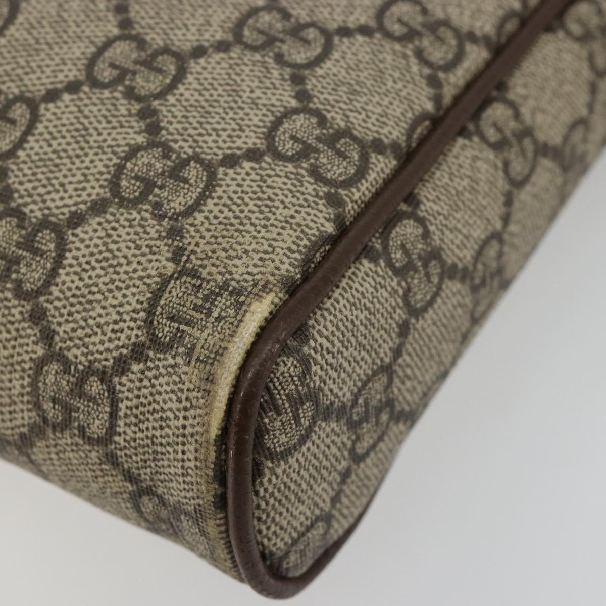 GUCCI GG Supreme Web Sherry Line Shoulder Bag PVC Beige Gold 547926 Auth BA13068