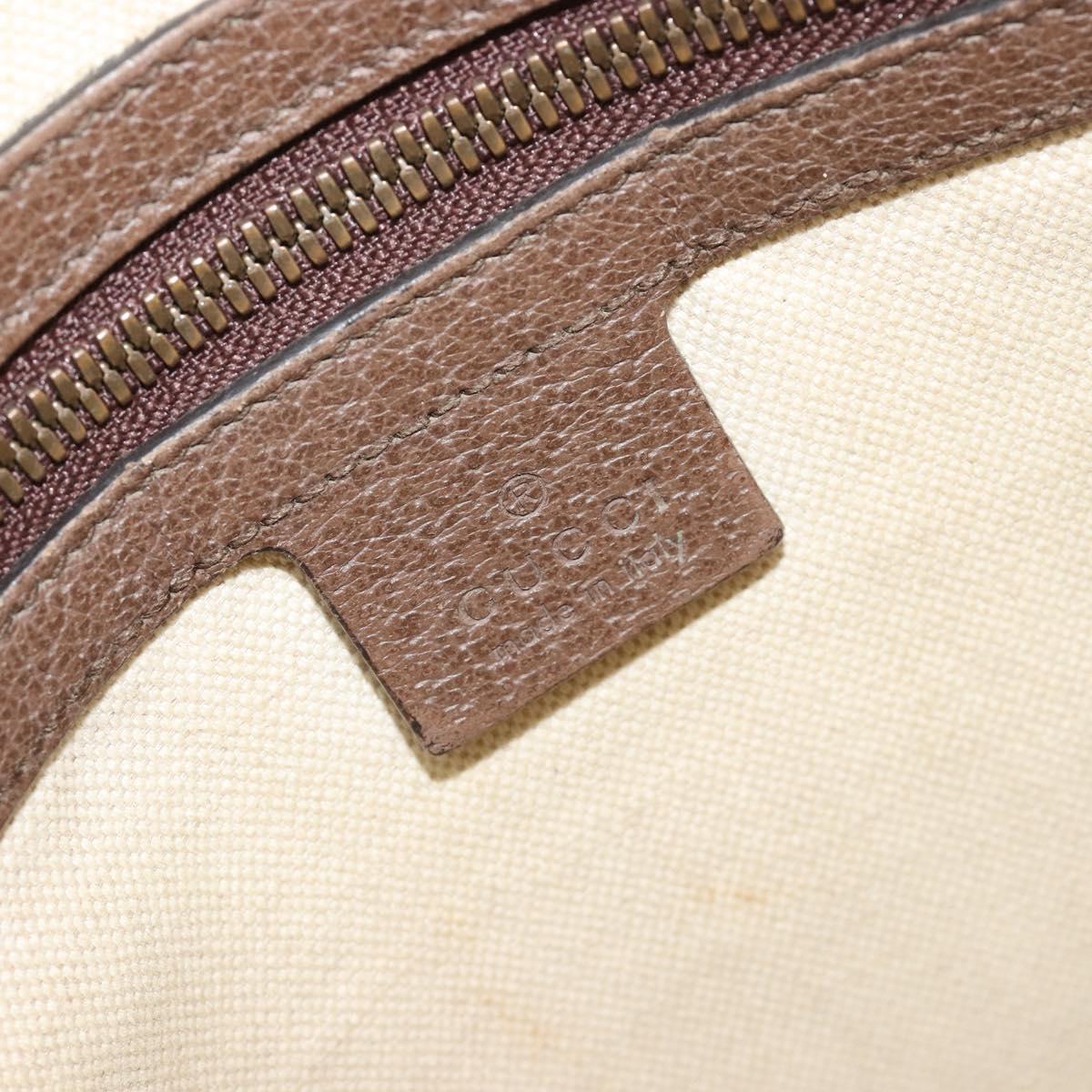 GUCCI GG Supreme Web Sherry Line Shoulder Bag PVC Beige Gold 547926 Auth BA13068