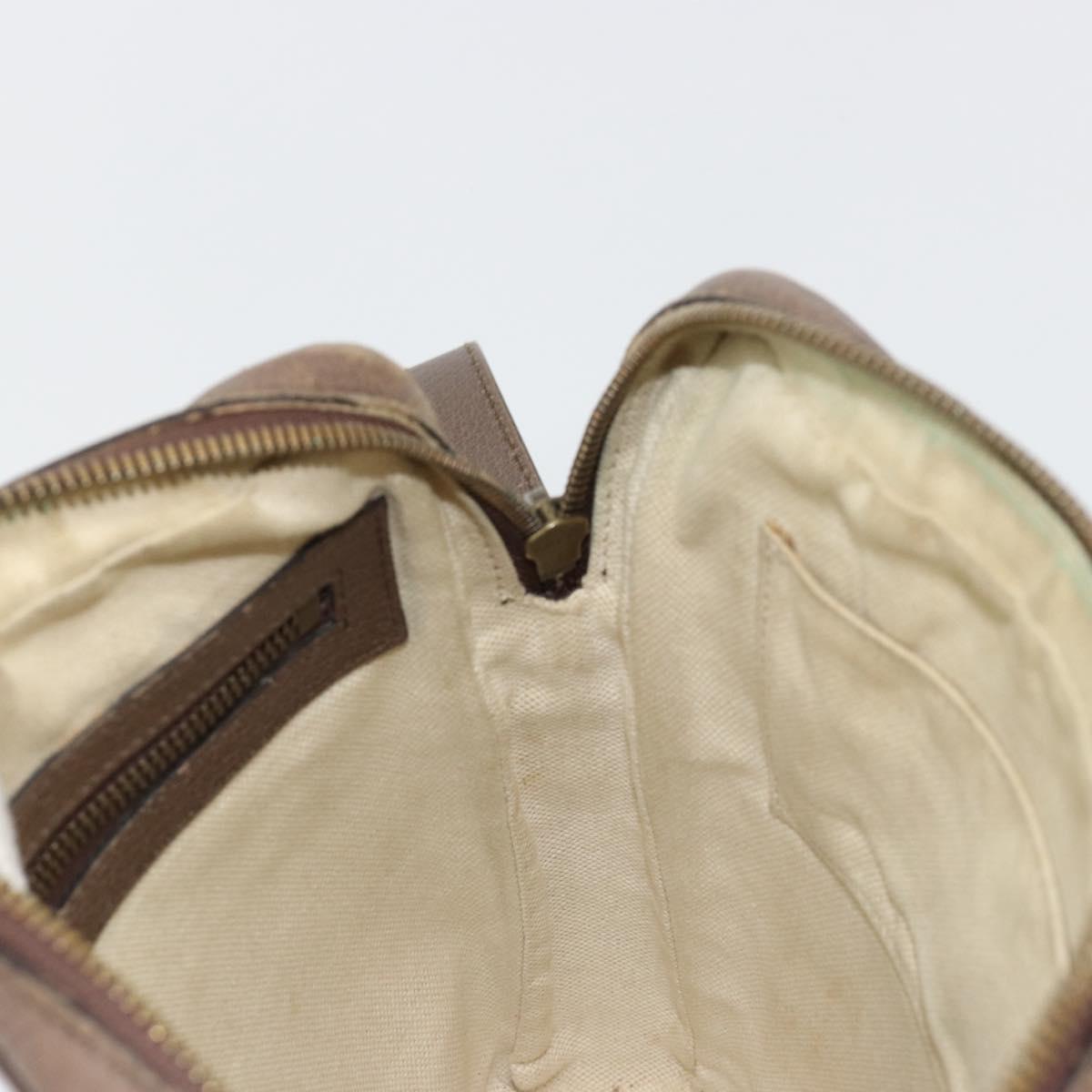 GUCCI GG Supreme Web Sherry Line Shoulder Bag PVC Beige Gold 547926 Auth BA13068