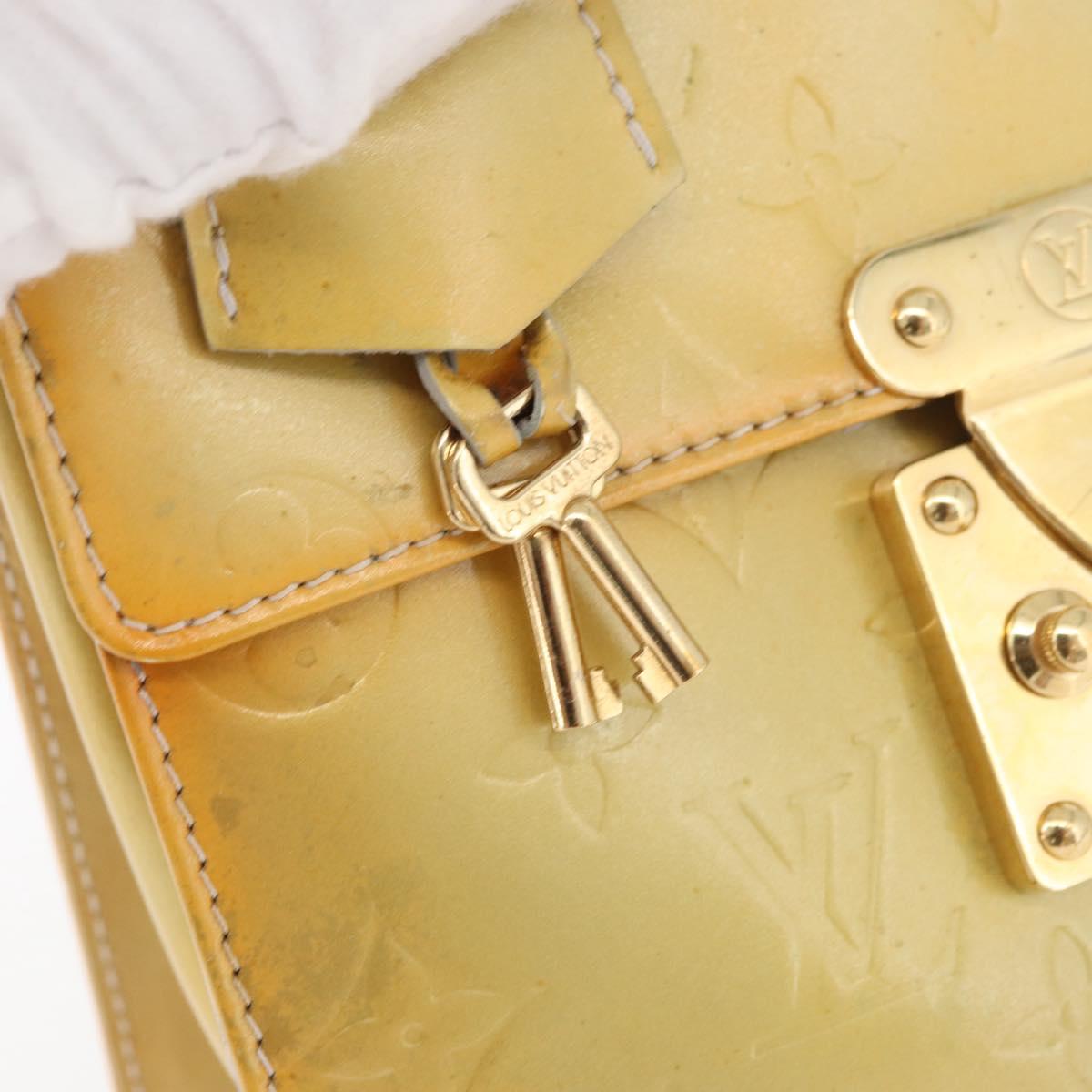 LOUIS VUITTON Monogram Vernis Spring Street Hand Bag Gris M91029 LV Auth BA13070