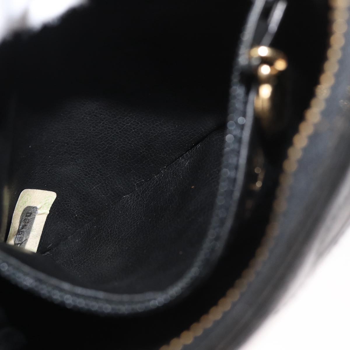 CHANEL Matelasse Waist bag Patent leather Black Gold CC Auth BA13072