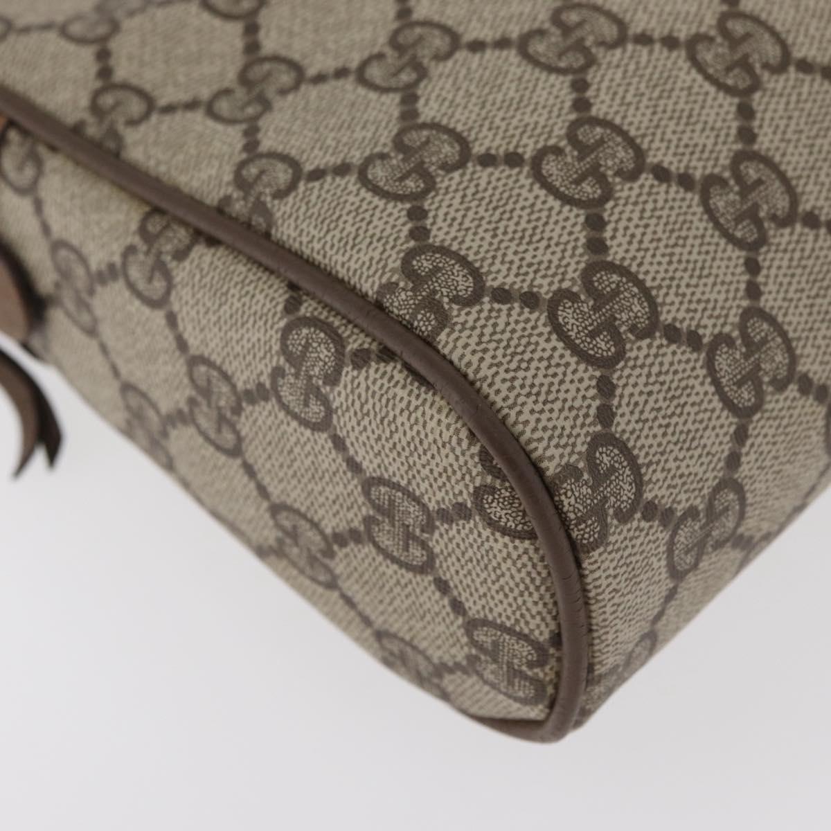 GUCCI GG Supreme Web Sherry Line Clutch Bag PVC Beige Red 89 01 012 Auth BA13074