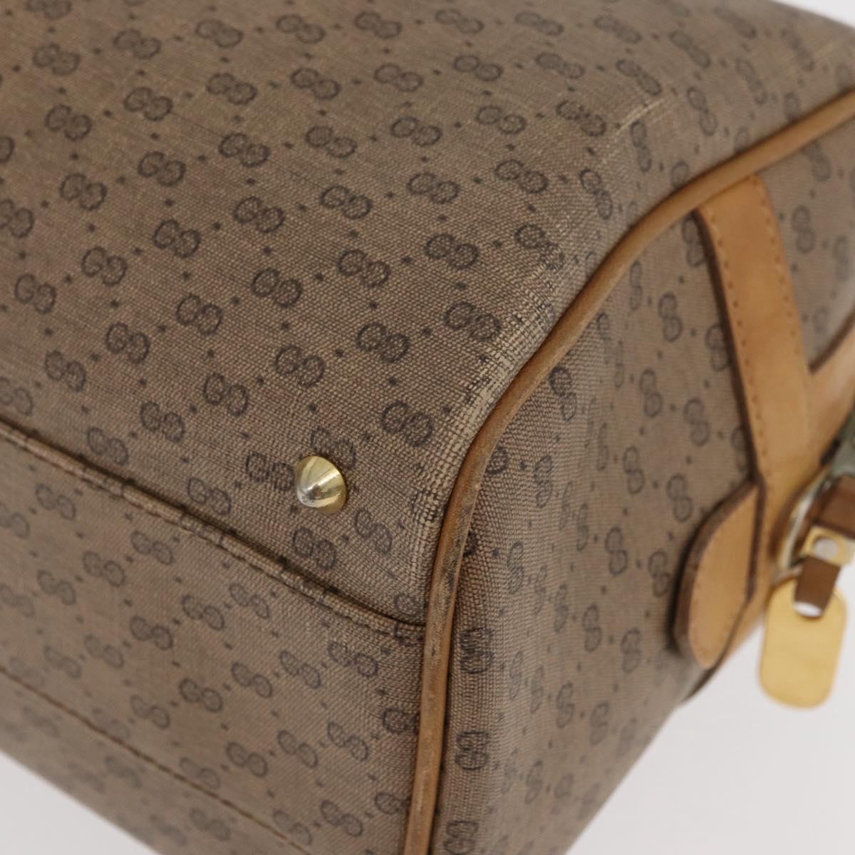 GUCCI Micro GG Supreme Hand Bag PVC Beige Gold 67 02 4422 Auth BA13089