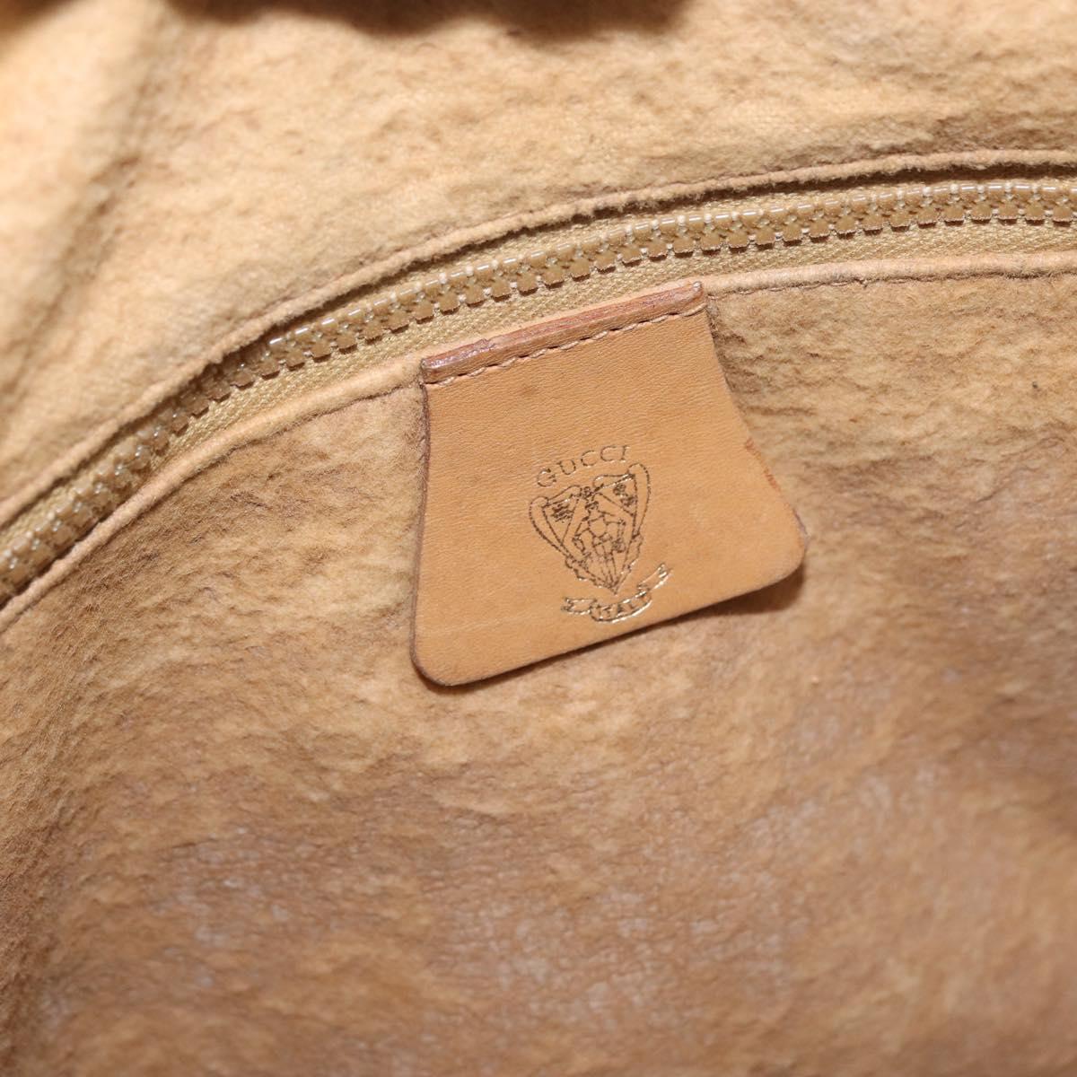GUCCI Micro GG Supreme Hand Bag PVC Beige Gold 67 02 4422 Auth BA13089