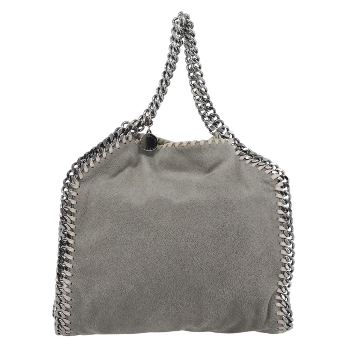 Stella MacCartney Chain Falabella Bag polyester 2way Gray 495151 Auth BA13093
