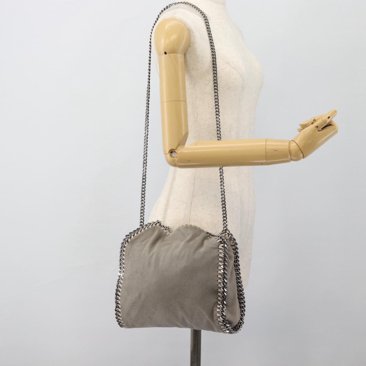 Stella MacCartney Chain Falabella Bag polyester 2way Gray 495151 Auth BA13093