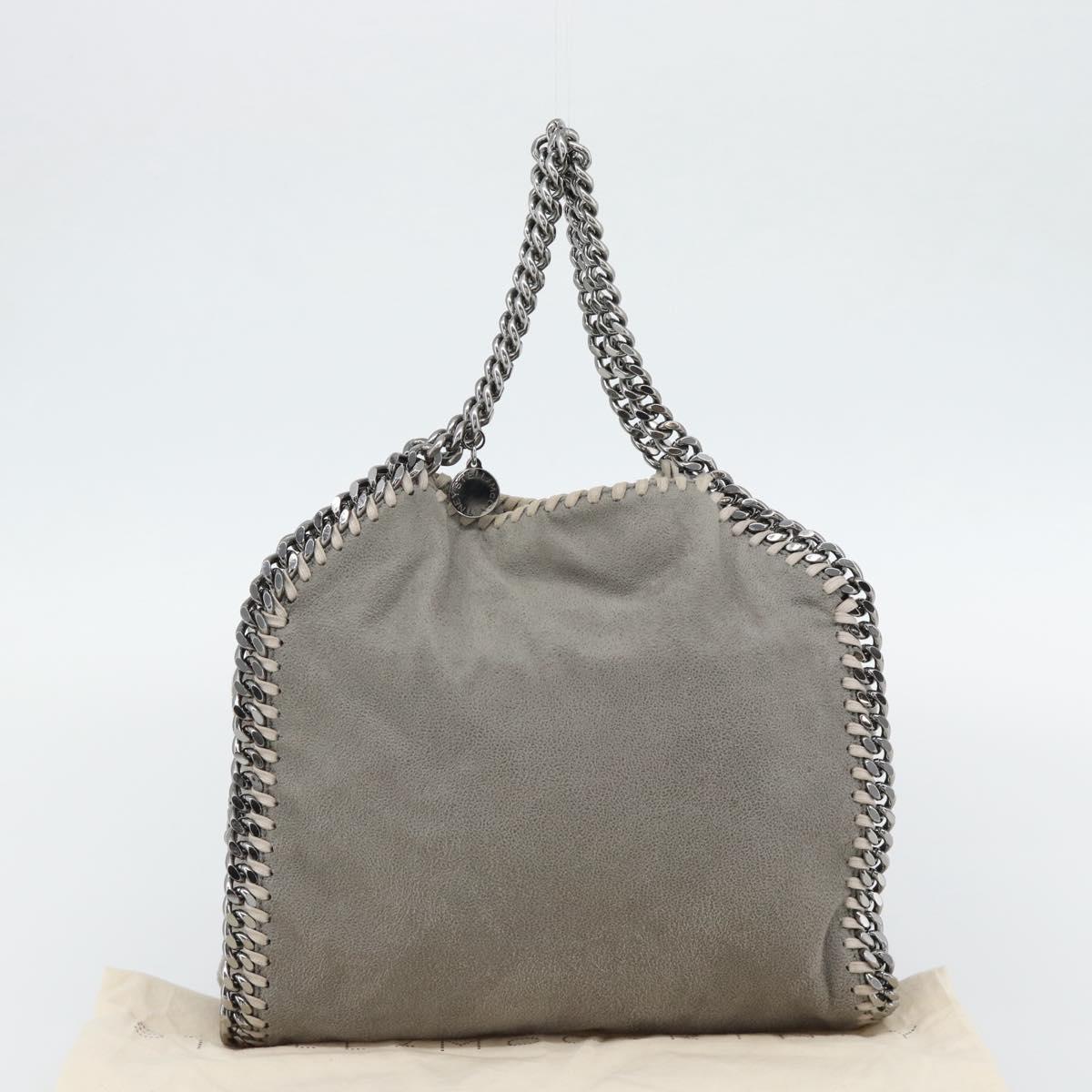 Stella MacCartney Chain Falabella Bag polyester 2way Gray 495151 Auth BA13093