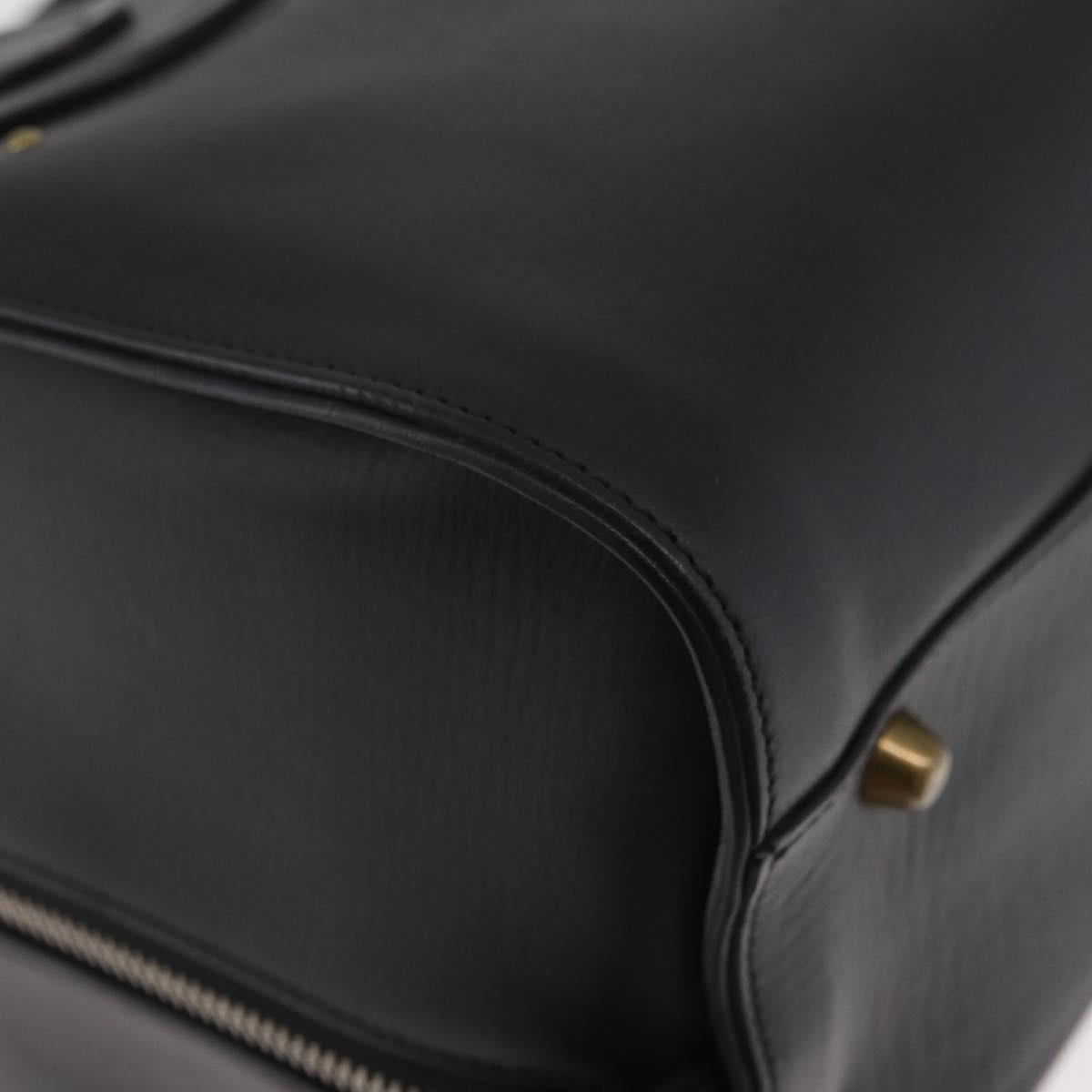 Chloe Aurora Paddington Hand Bag Leather 2way Black Gold Auth BA13096V