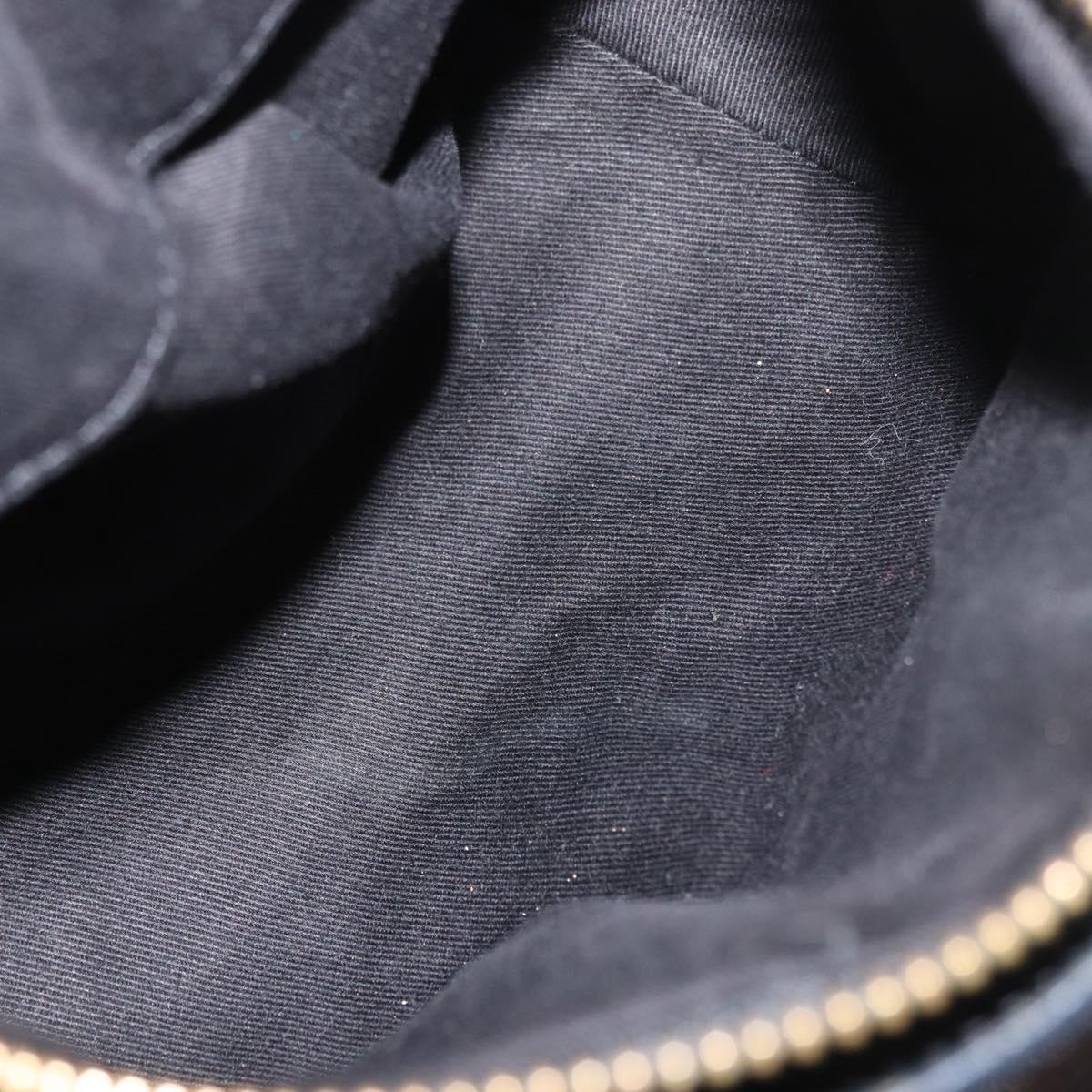 Chloe Etel Hand Bag Leather 2way Black Gold Auth BA13103