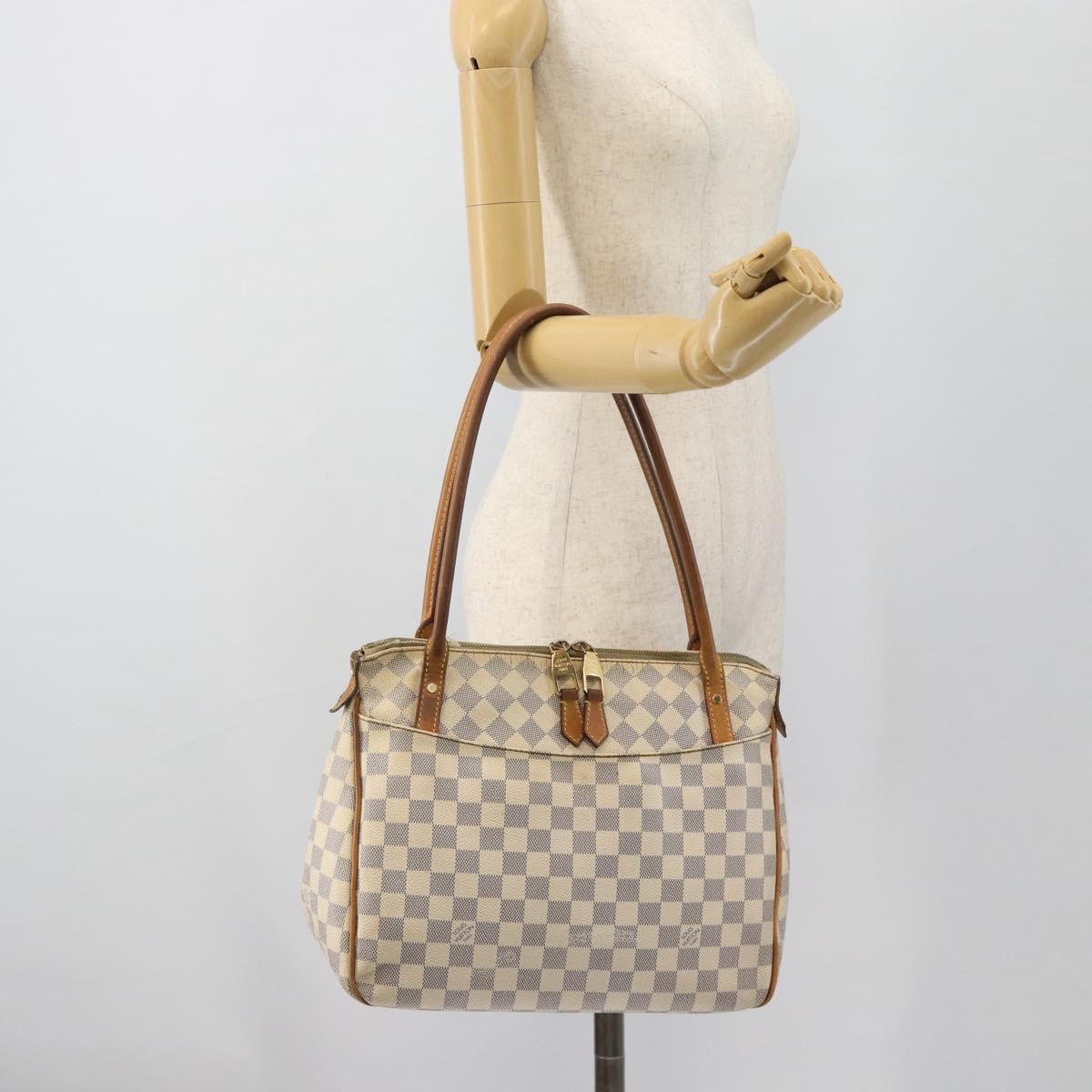 LOUIS VUITTON Damier Azur Figueri PM Shoulder Bag N41176 LV Auth BA13112