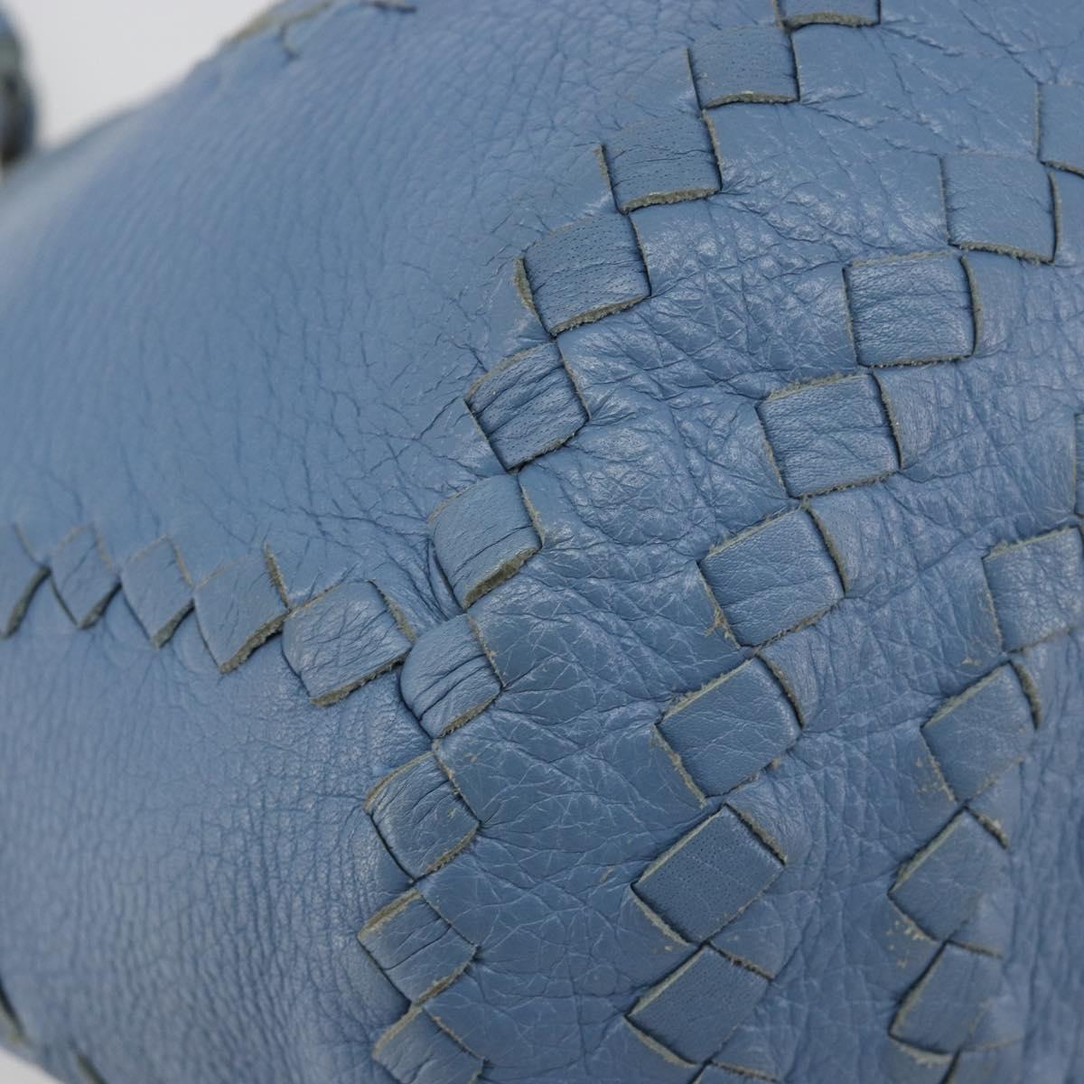 BOTTEGA VENETA INTRECCIATO Tote Bag Leather Blue 194900 Auth BA13123