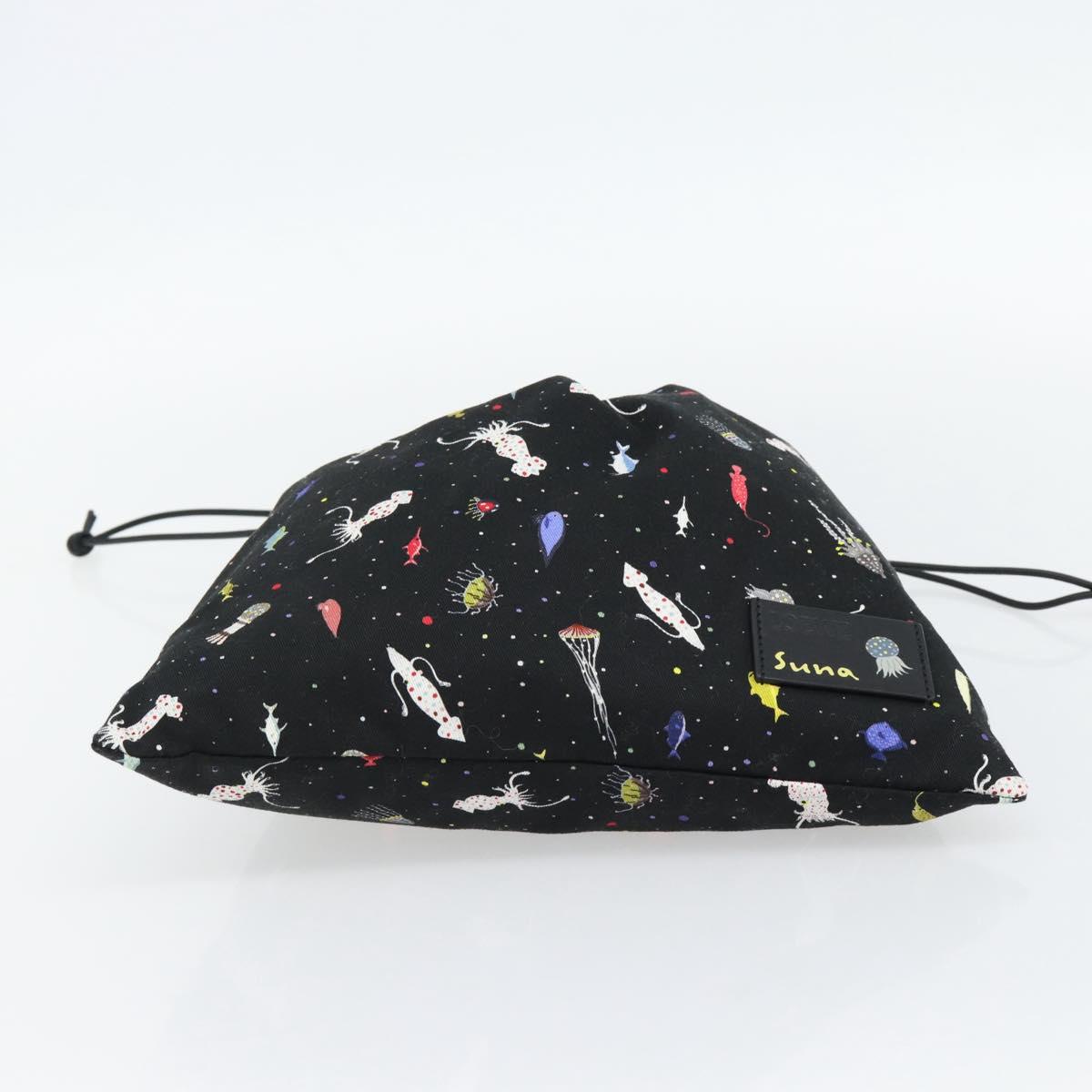 LOEWE Purse Pouch Canvas Black Auth BA13126M