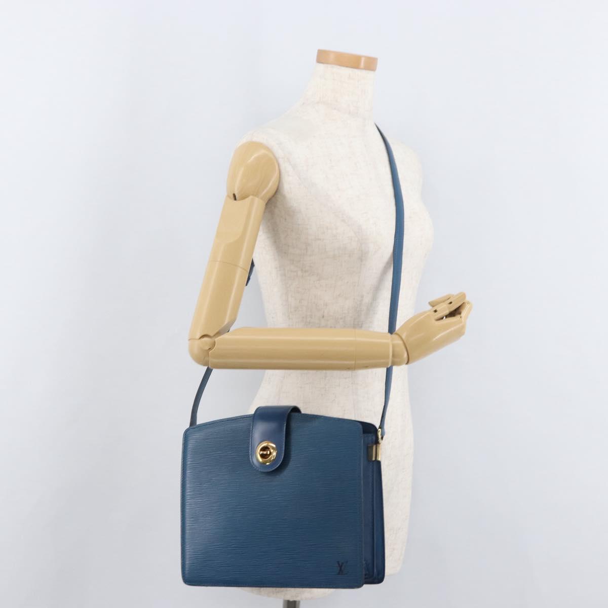 LOUIS VUITTON Epi Capuchin Shoulder Bag Blue M52345 LV Auth BA13140
