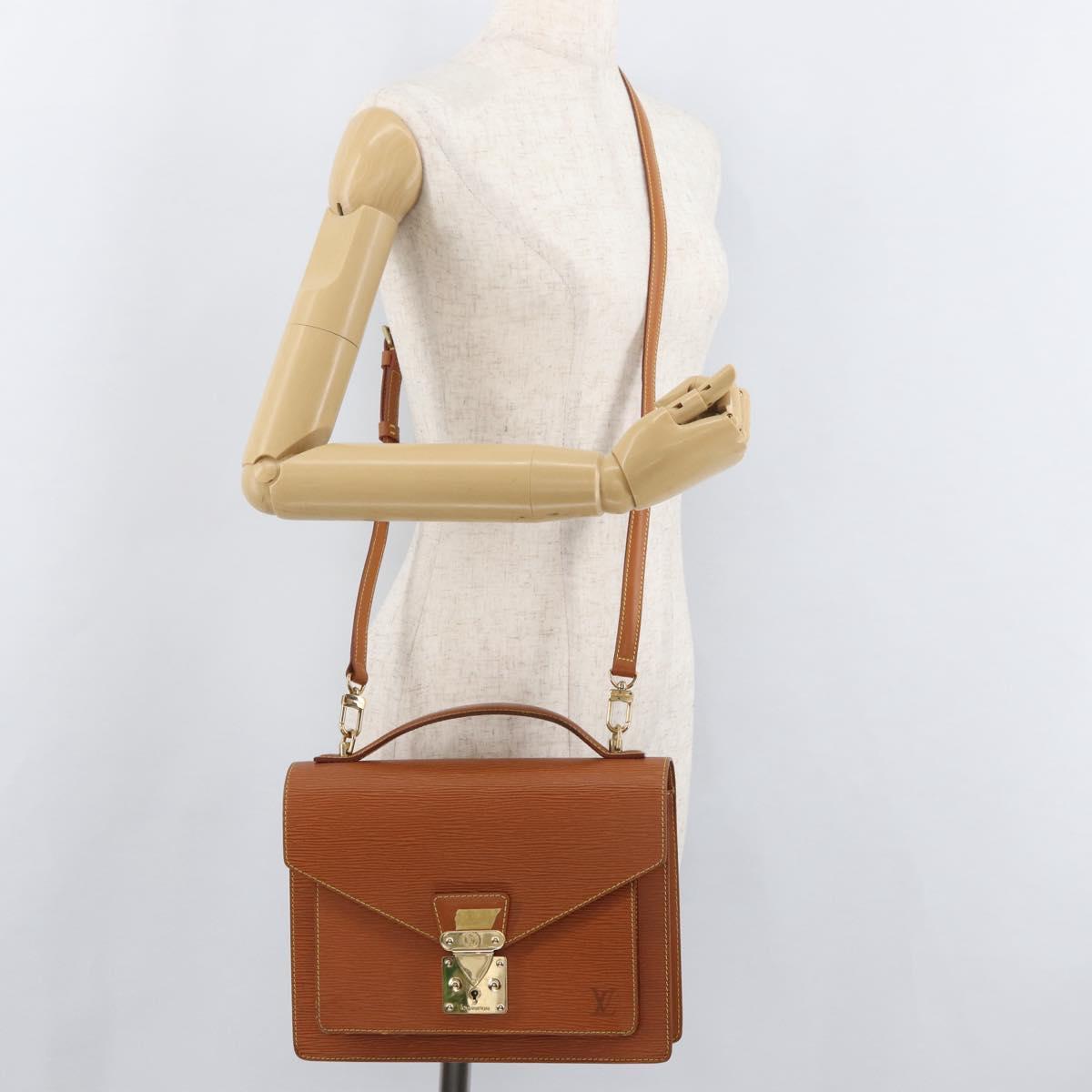 LOUIS VUITTON Epi Monceau 28 Hand Bag Zipangu Gold LV Auth BA13141