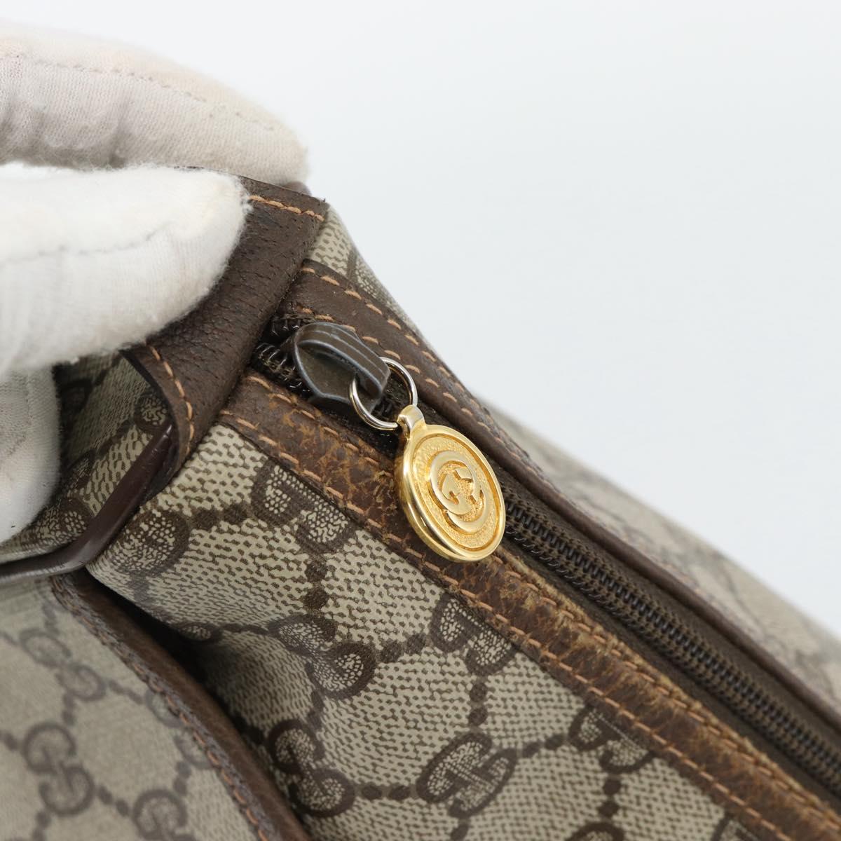 GUCCI GG Supreme Web Sherry Line Bag PVC Beige Gold 89 02 077 Auth BA13151