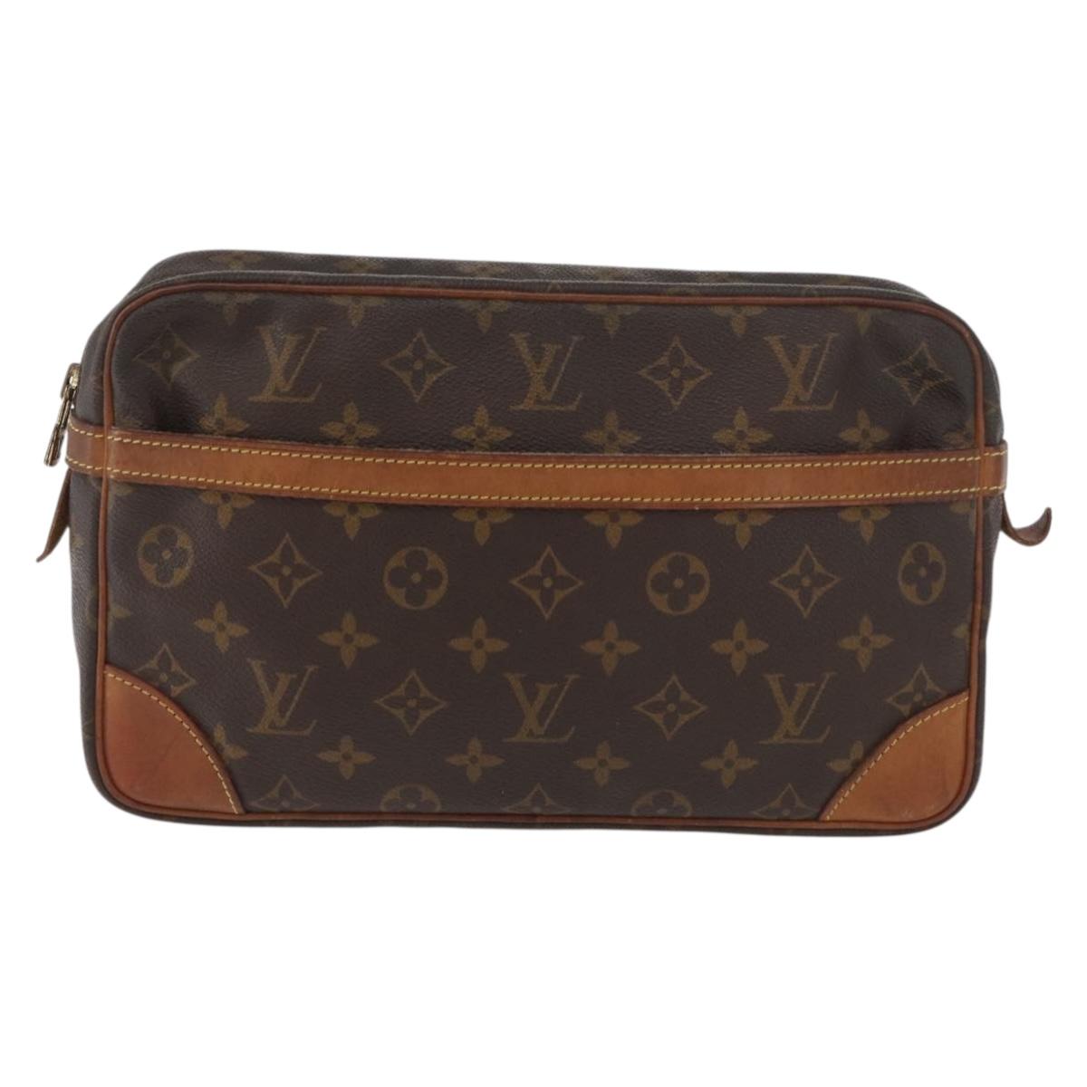 LOUIS VUITTON Monogram Compiegne 28 Clutch Bag M51845 LV Auth BA13159