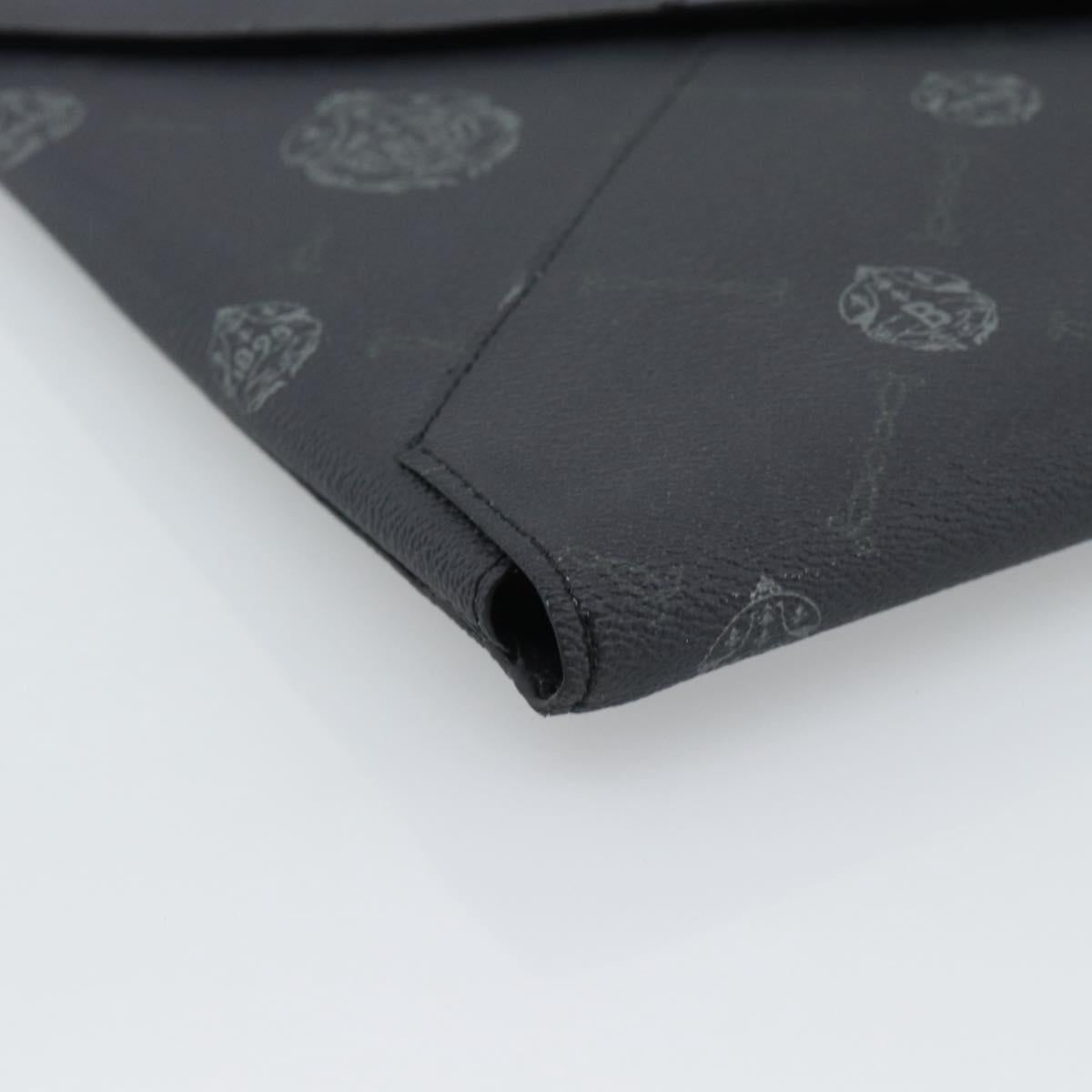 Berluti Clutch Bag PVC Black Silver Auth BA13162