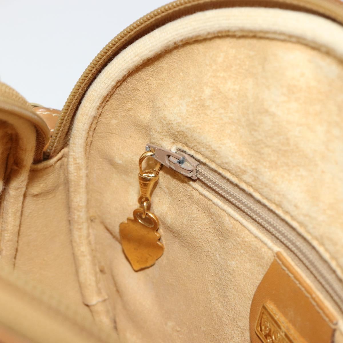 GUCCI Micro GG Supreme Shoulder Bag PVC Beige Gold Auth BA13164