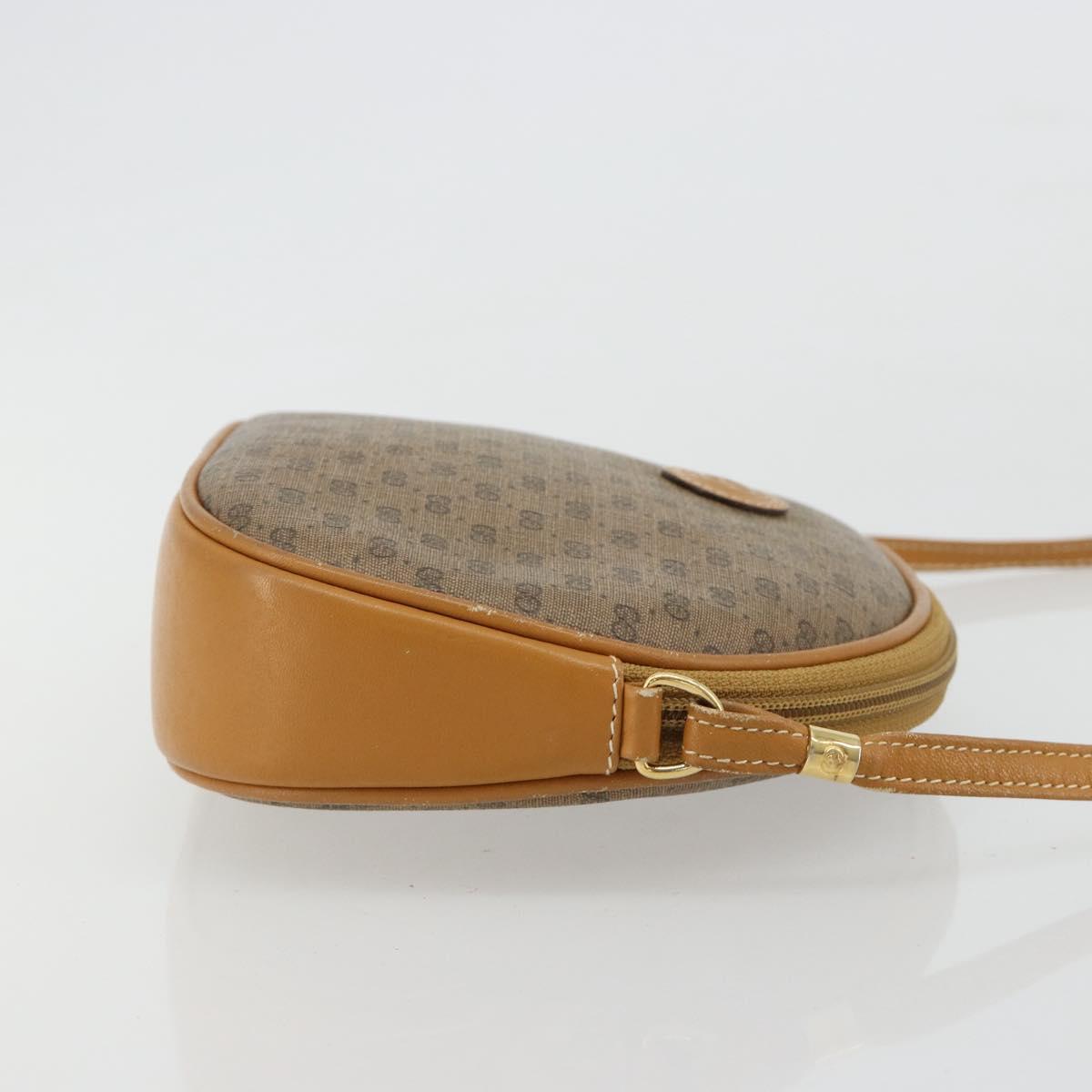 GUCCI Micro GG Supreme Shoulder Bag PVC Beige Gold Auth BA13164