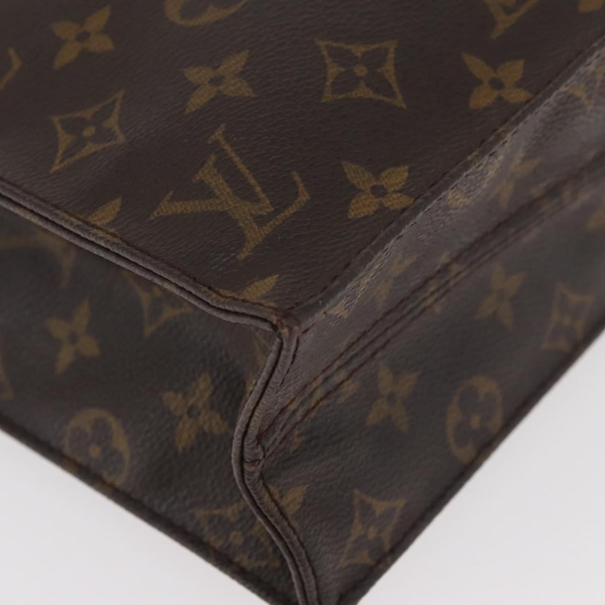 LOUIS VUITTON Monogram Sac Plat Hand Bag M51140 LV Auth BA13167