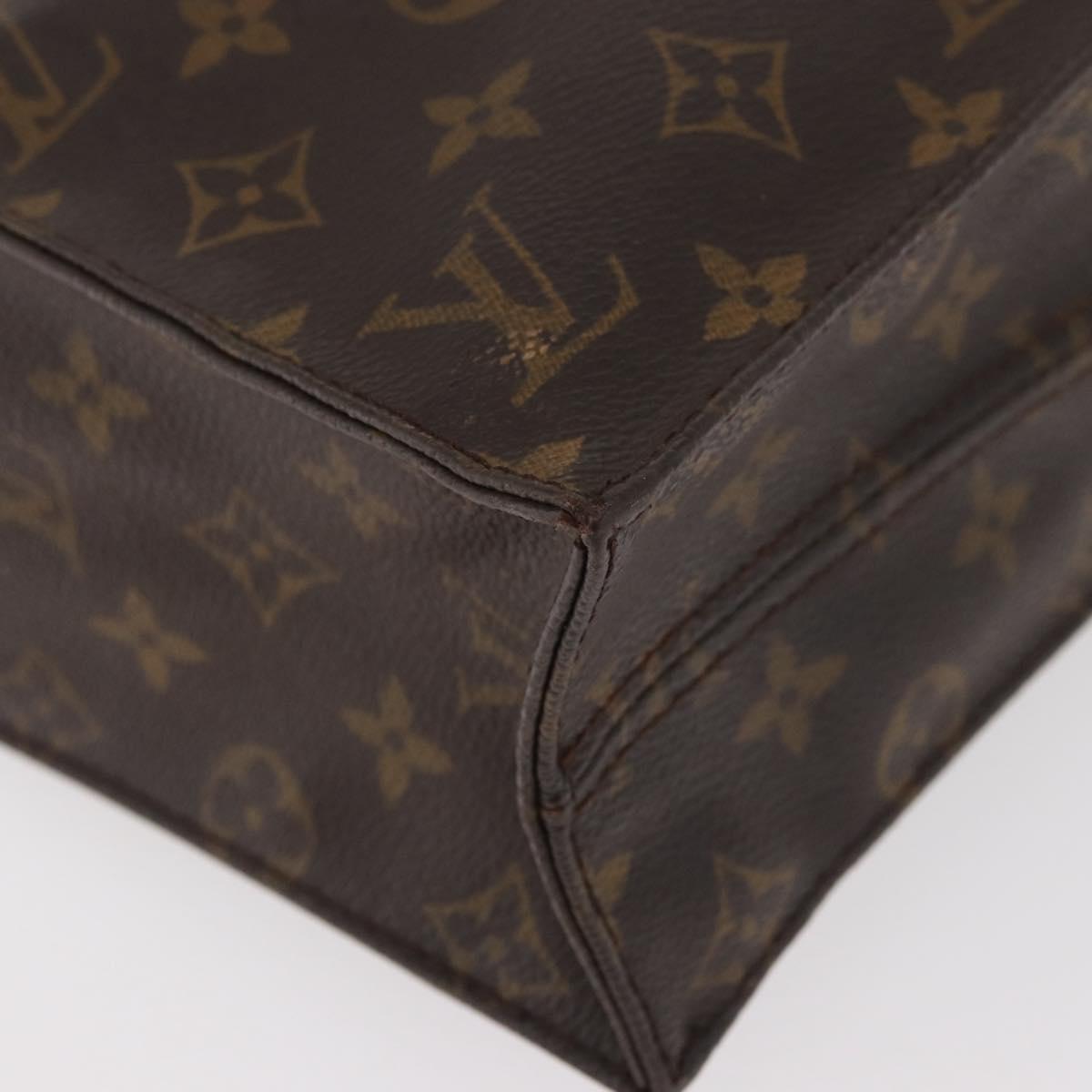 LOUIS VUITTON Monogram Sac Plat Hand Bag M51140 LV Auth BA13167