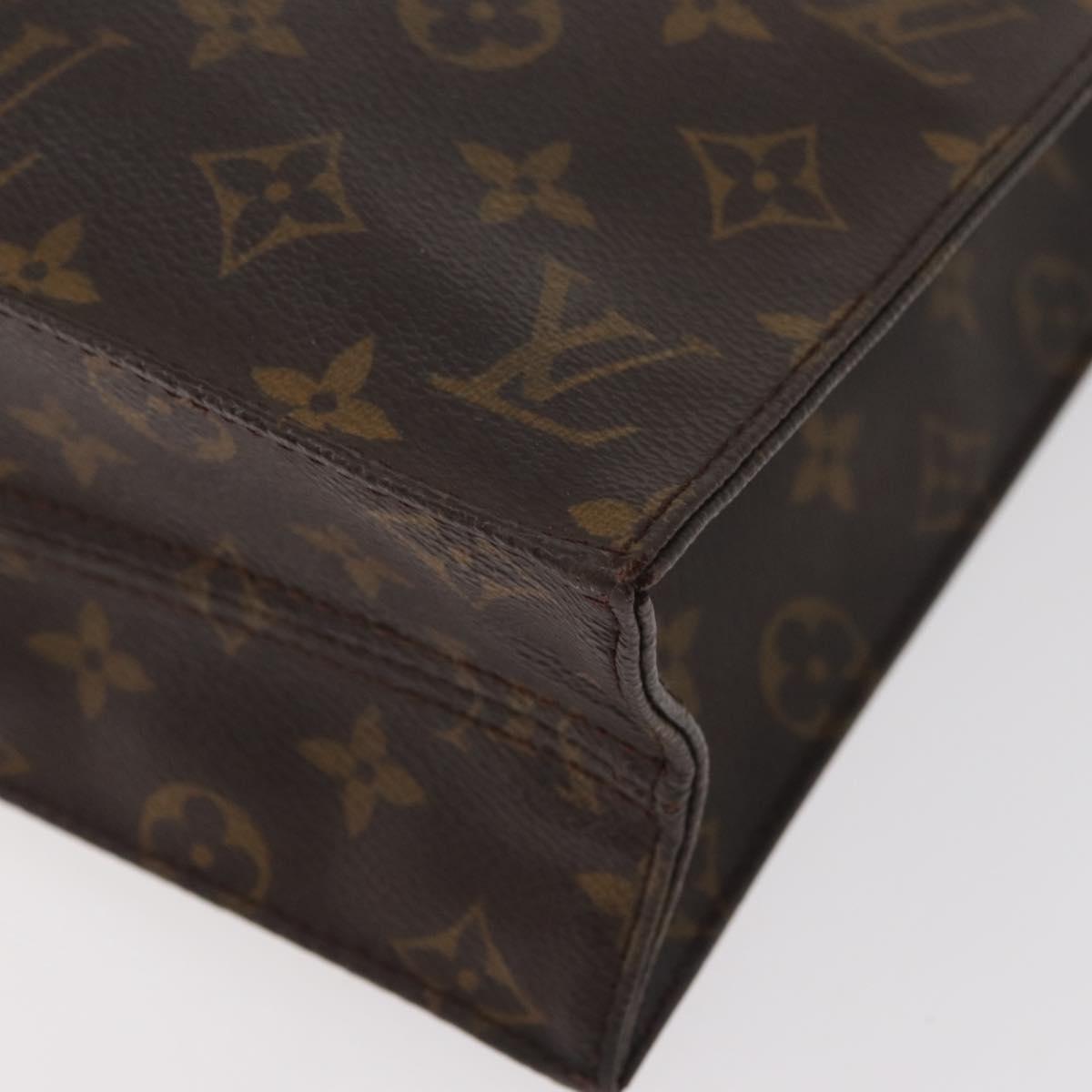 LOUIS VUITTON Monogram Sac Plat Hand Bag M51140 LV Auth BA13167
